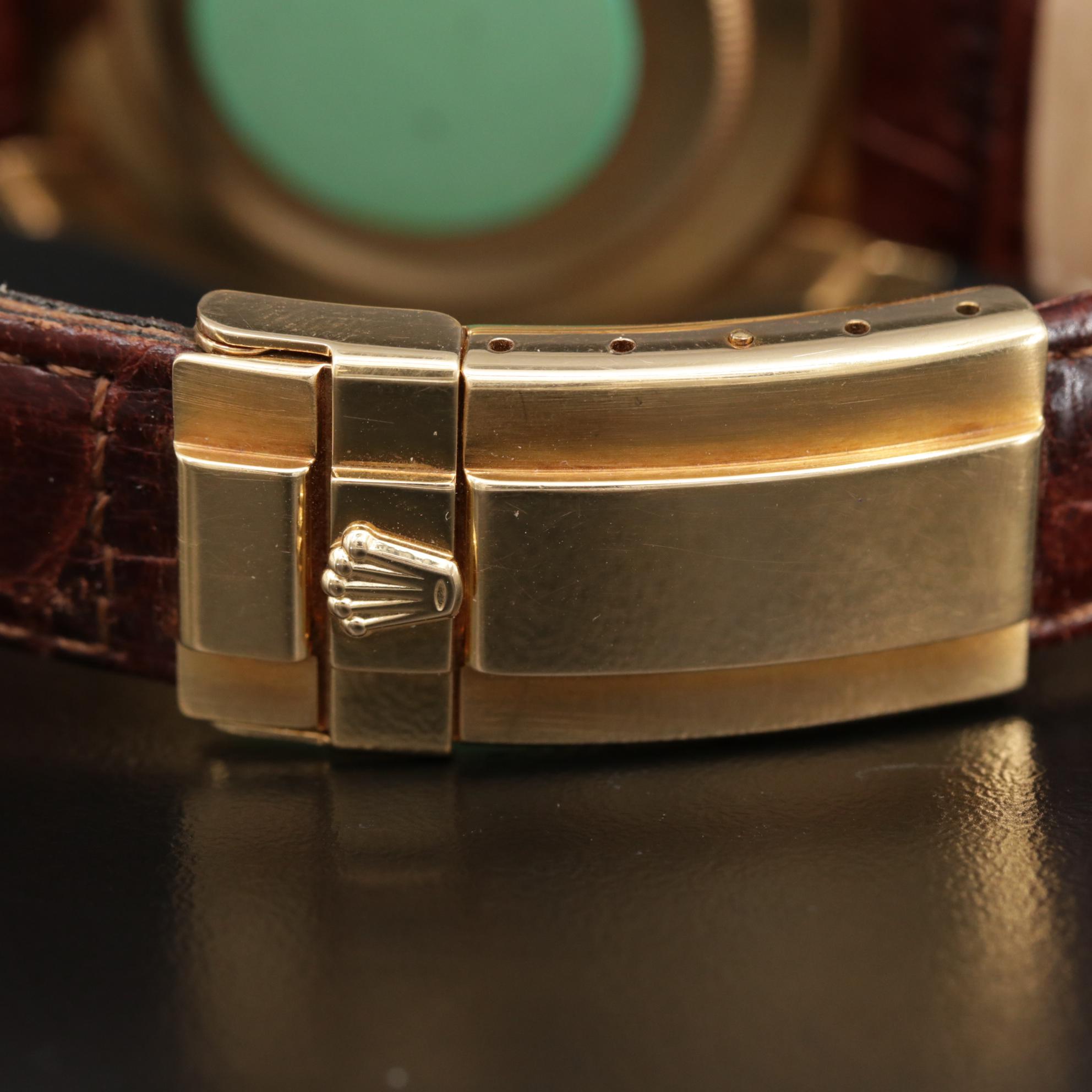 1997 Rolex Daytona Zenith 16518 18K Gold Chronograph Watch