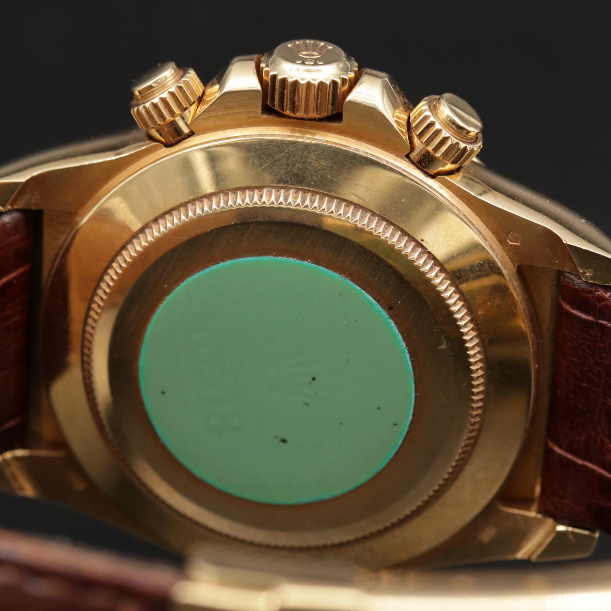 1997 Rolex Daytona Zenith 16518 18K Gold Chronograph Watch