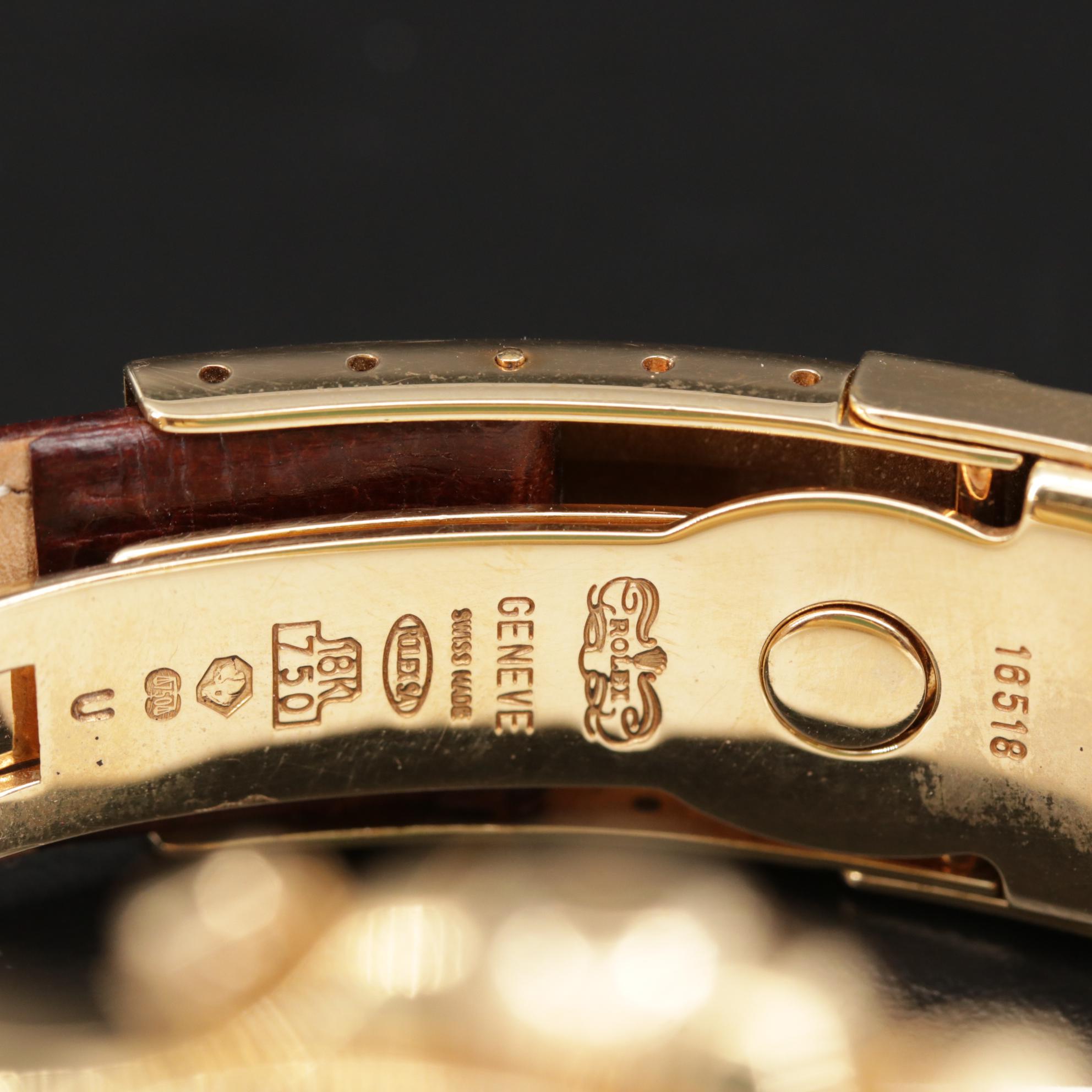 1997 Rolex Daytona Zenith 16518 18K Gold Chronograph Watch