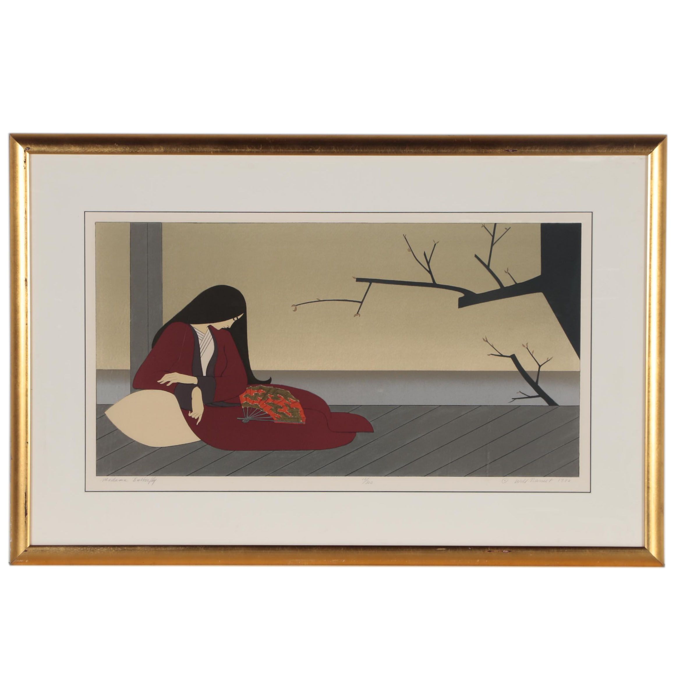 Will Barnet Serigraph "Madame Butterfly", 1980
