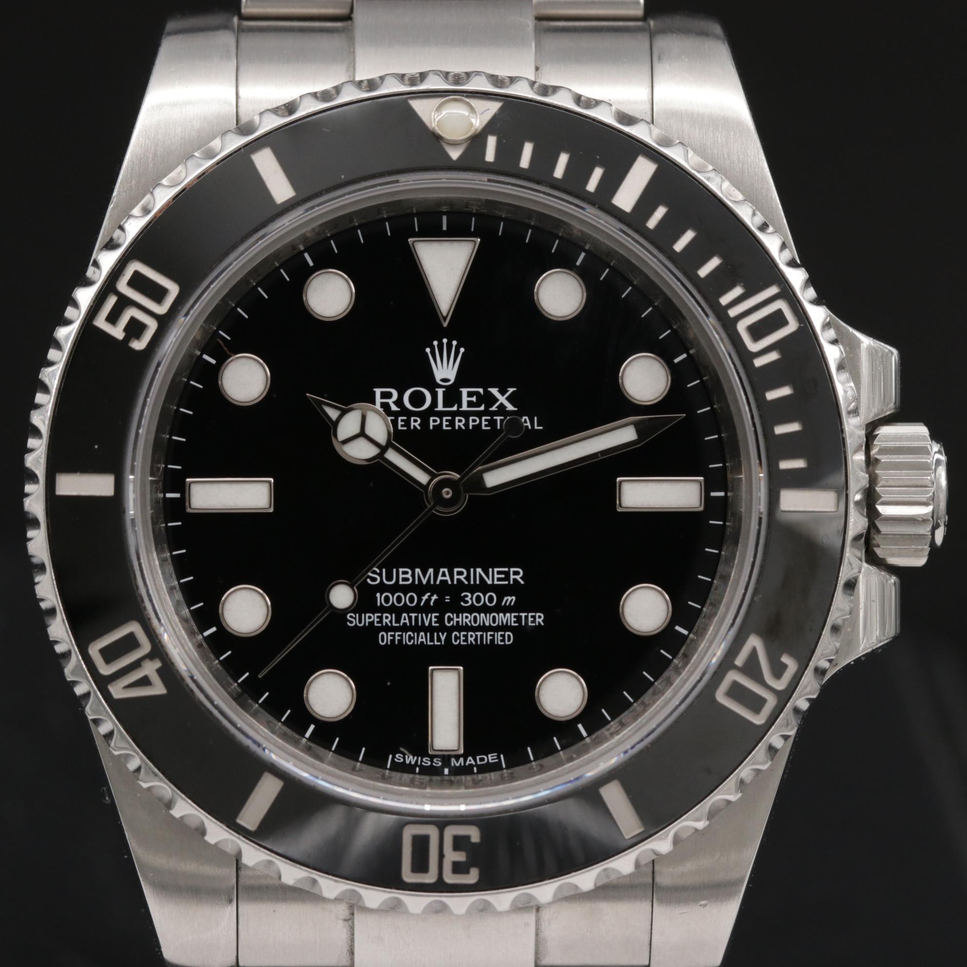 Rolex Submariner No Date 114060 Stainless Steel Automatic Watch