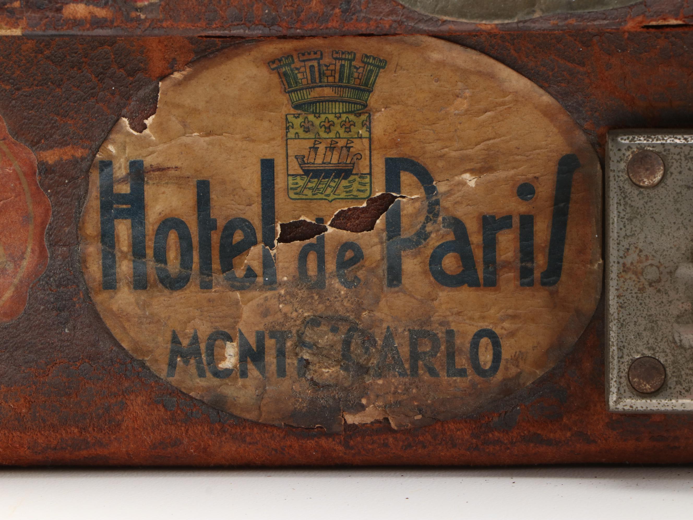 Revelation Leather Covered Suitcase, Made in England, Circa 1940