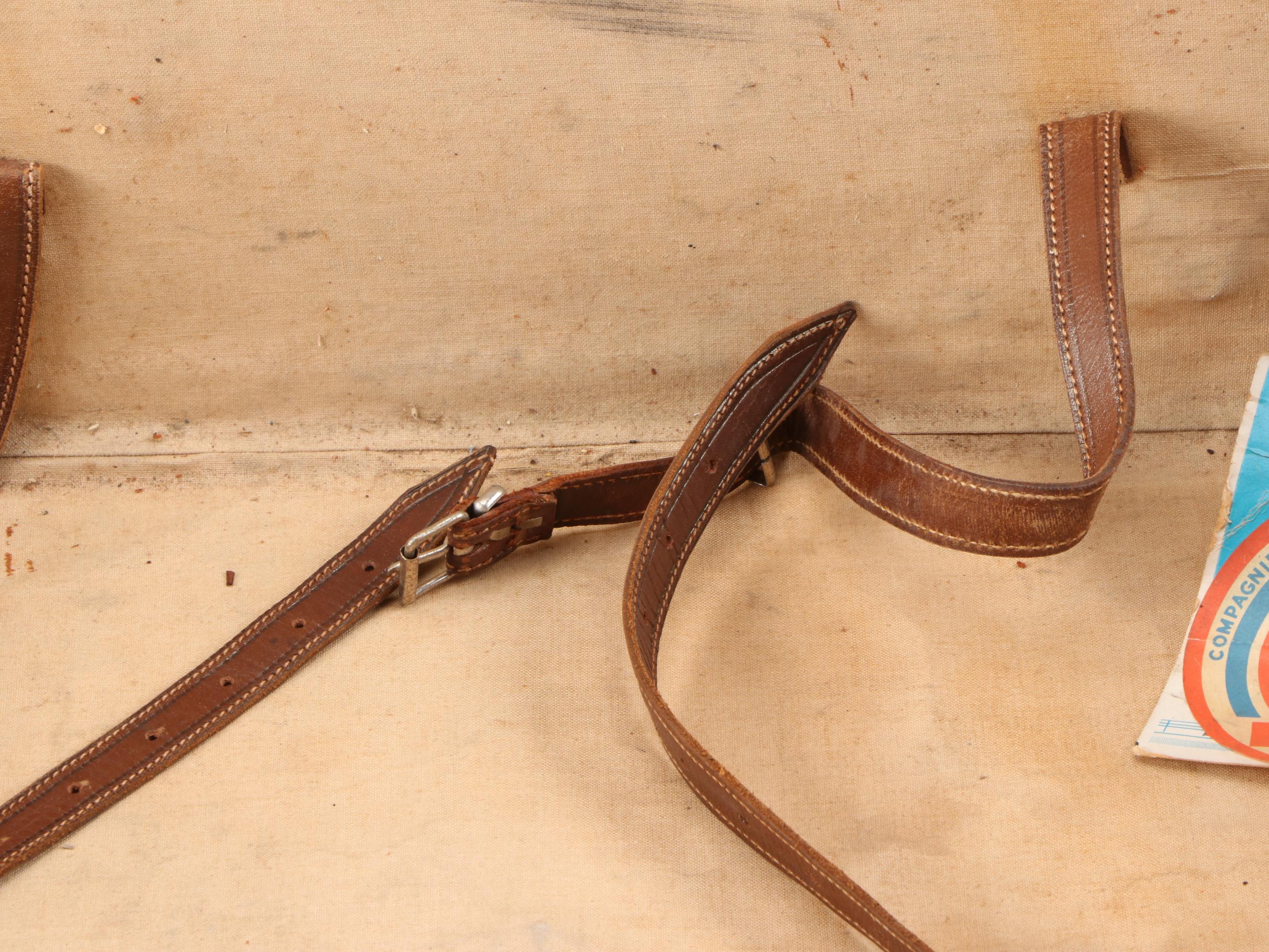 Revelation Leather Covered Suitcase, Made in England, Circa 1940