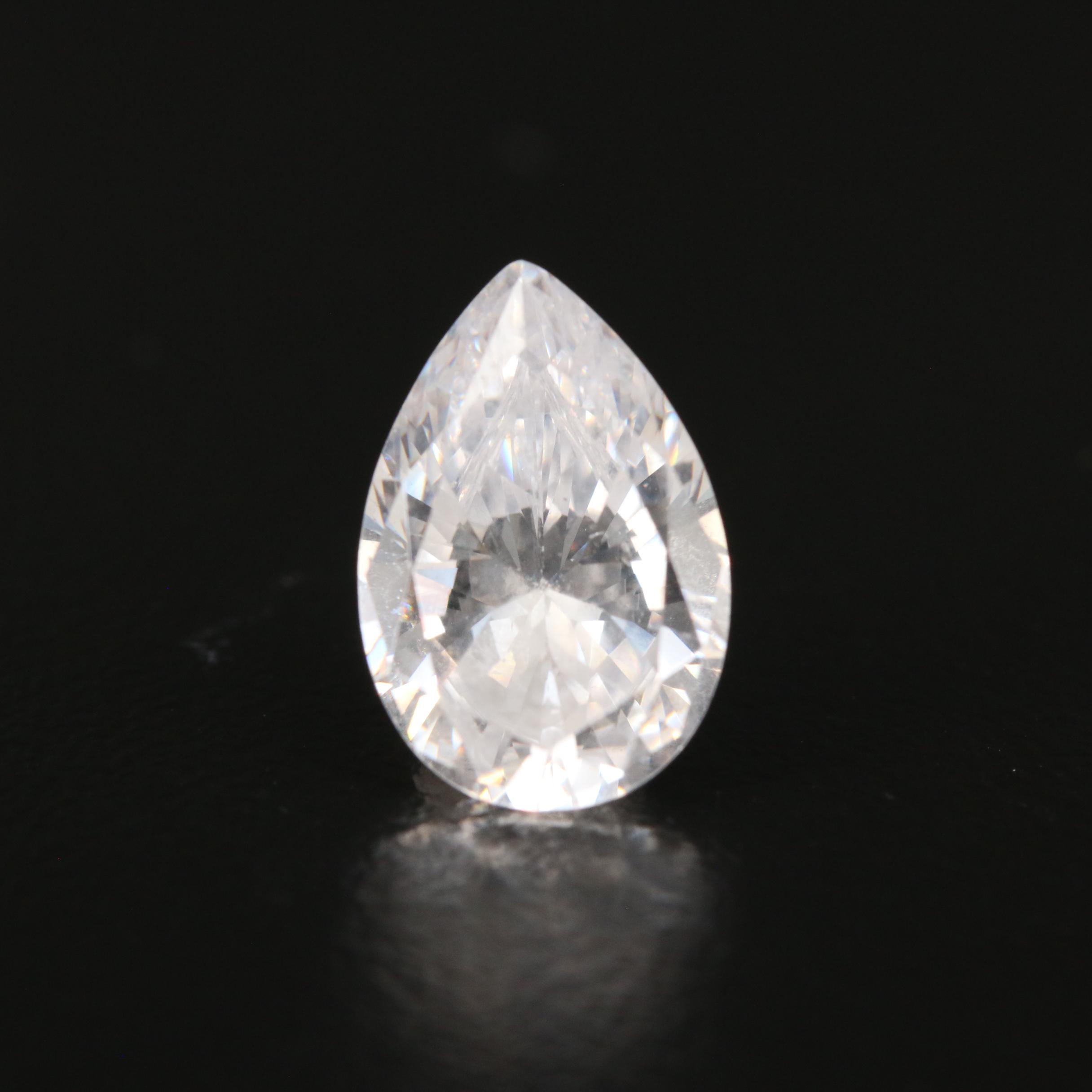 Loose 10.29 CTW Pear and Round Faceted Cubic Zirconia