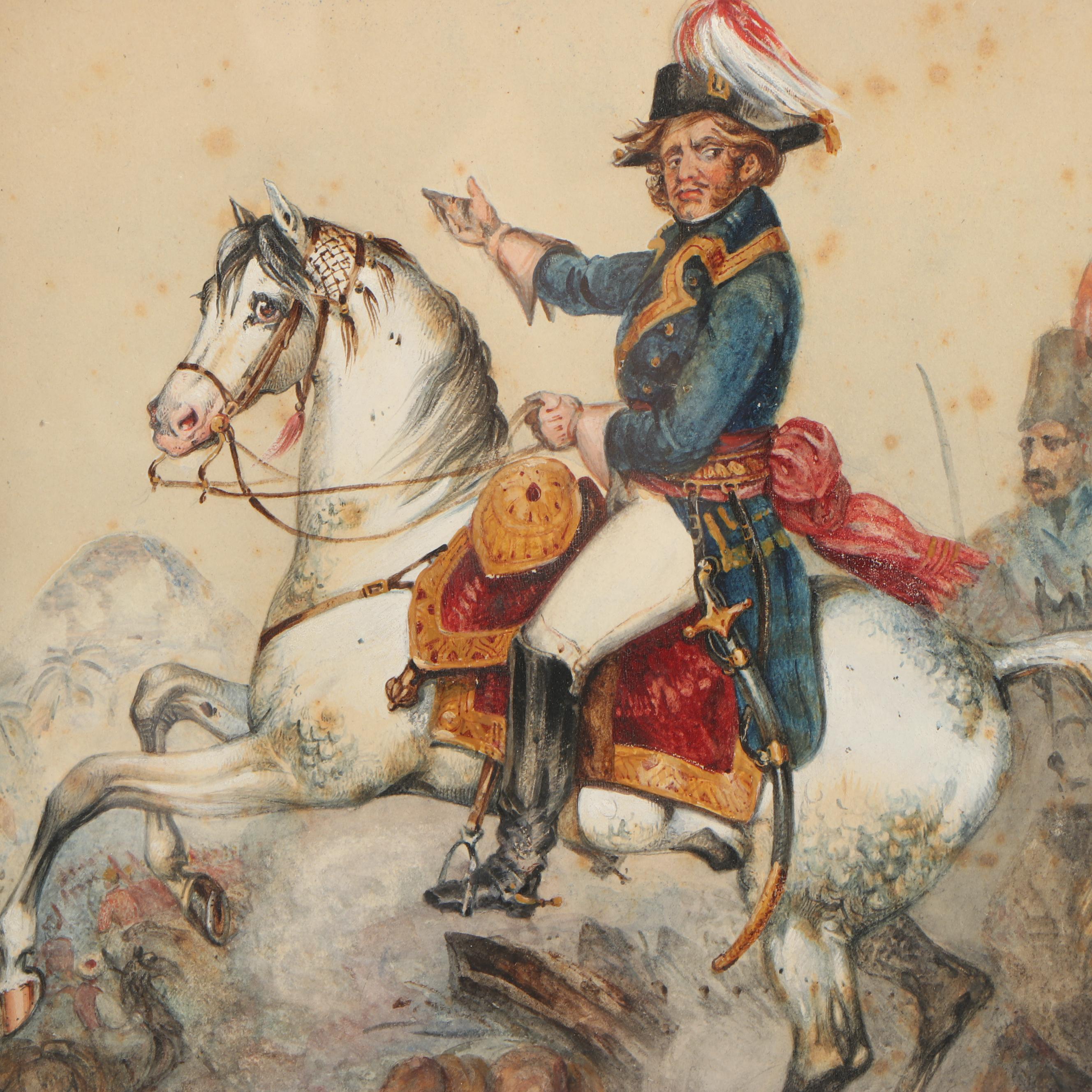 Watercolor Painting of General Jean-Baptiste Kléber