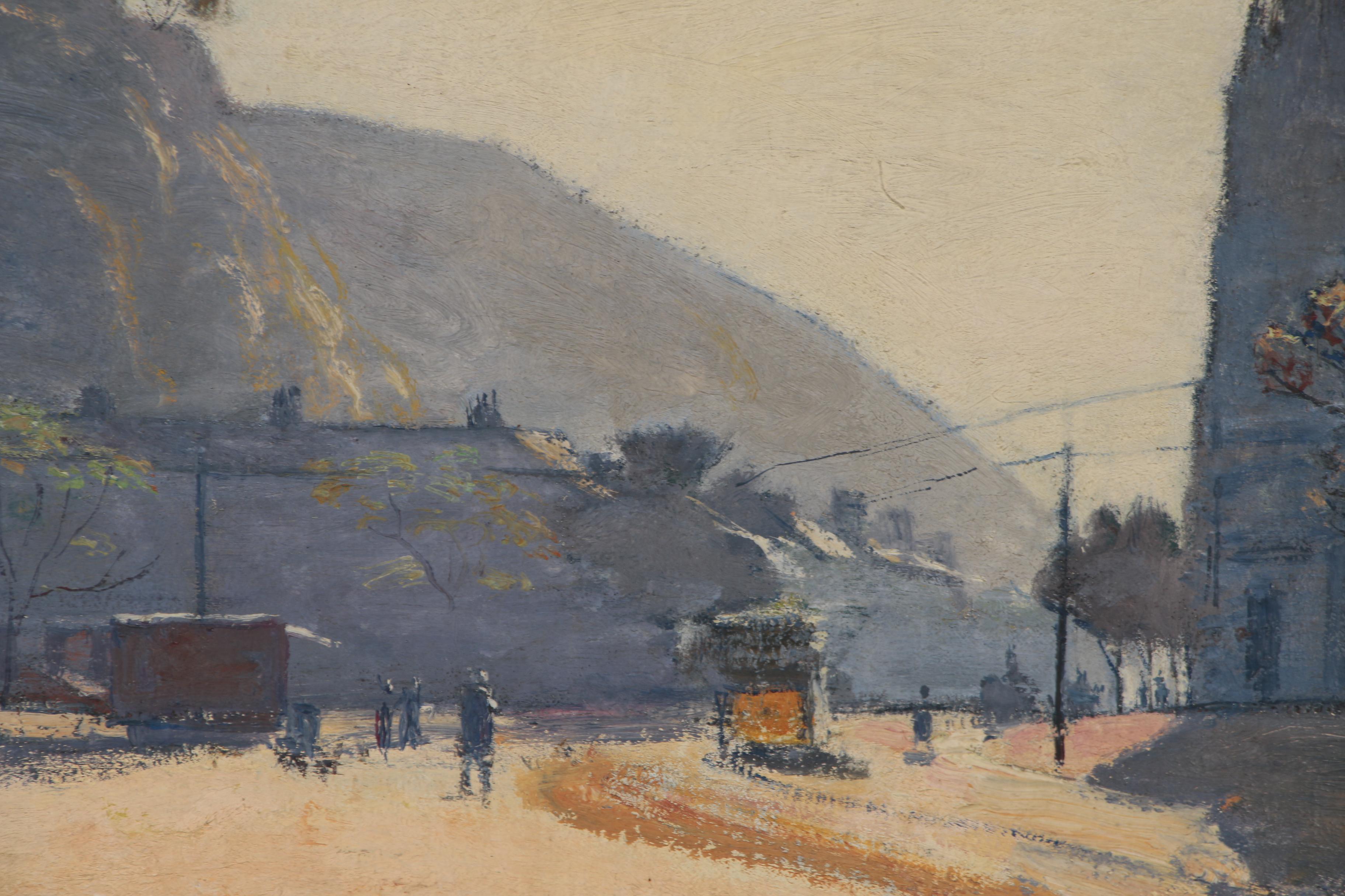 Paul de Castro Street Scene Oil Painting