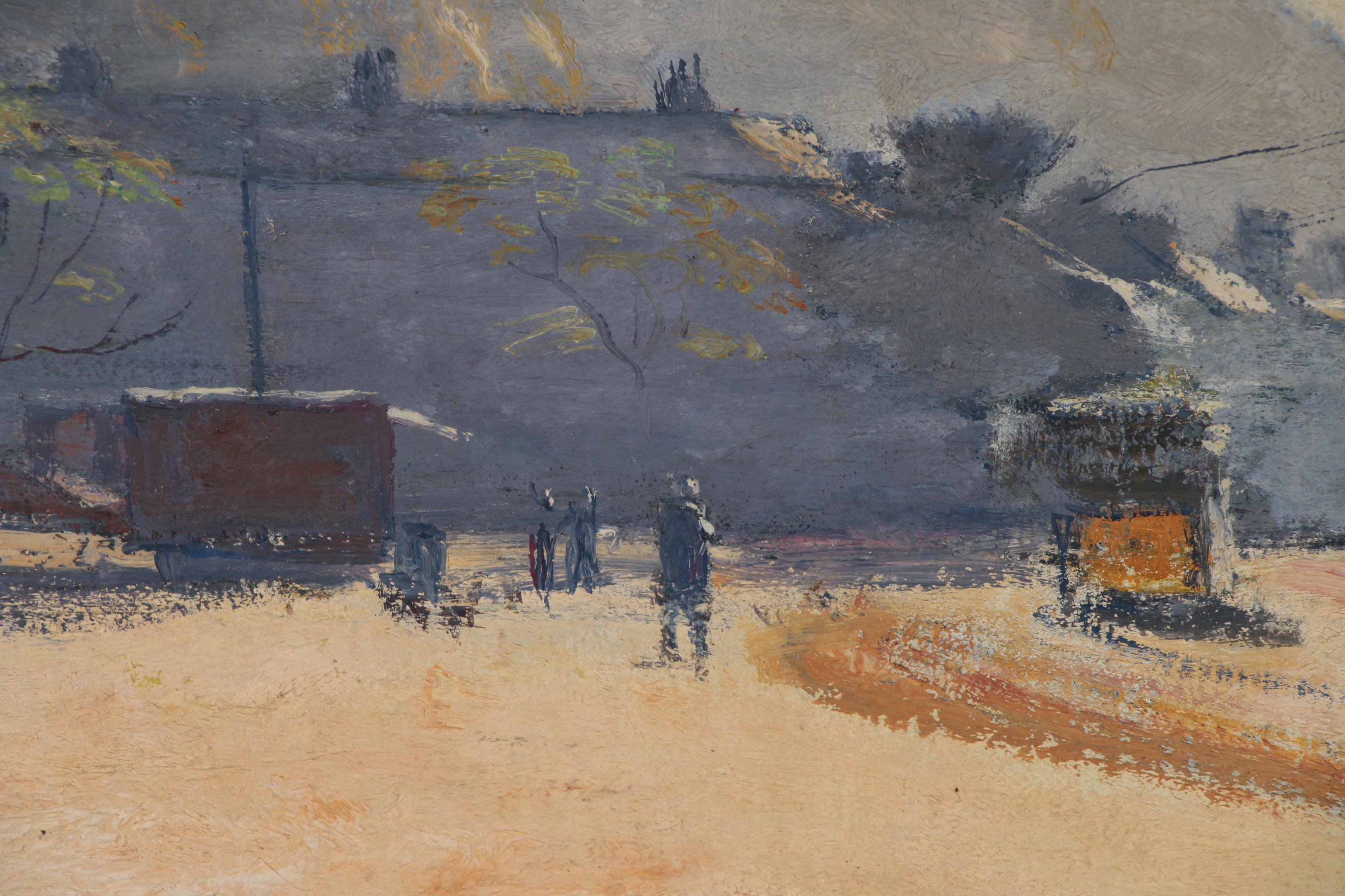 Paul de Castro Street Scene Oil Painting