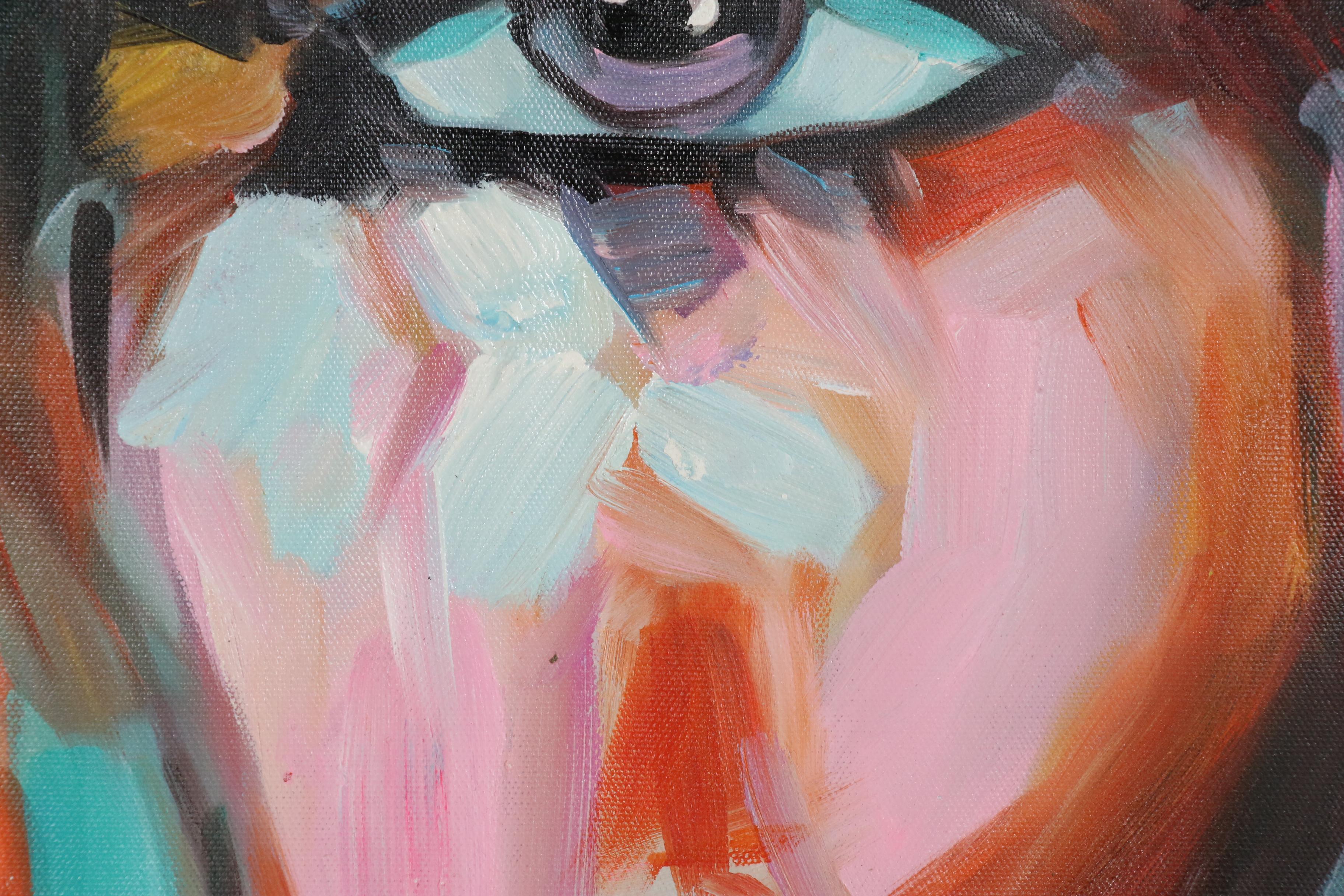 Oil Painting over Giclée after Françoise Nielly "Untitled 603"