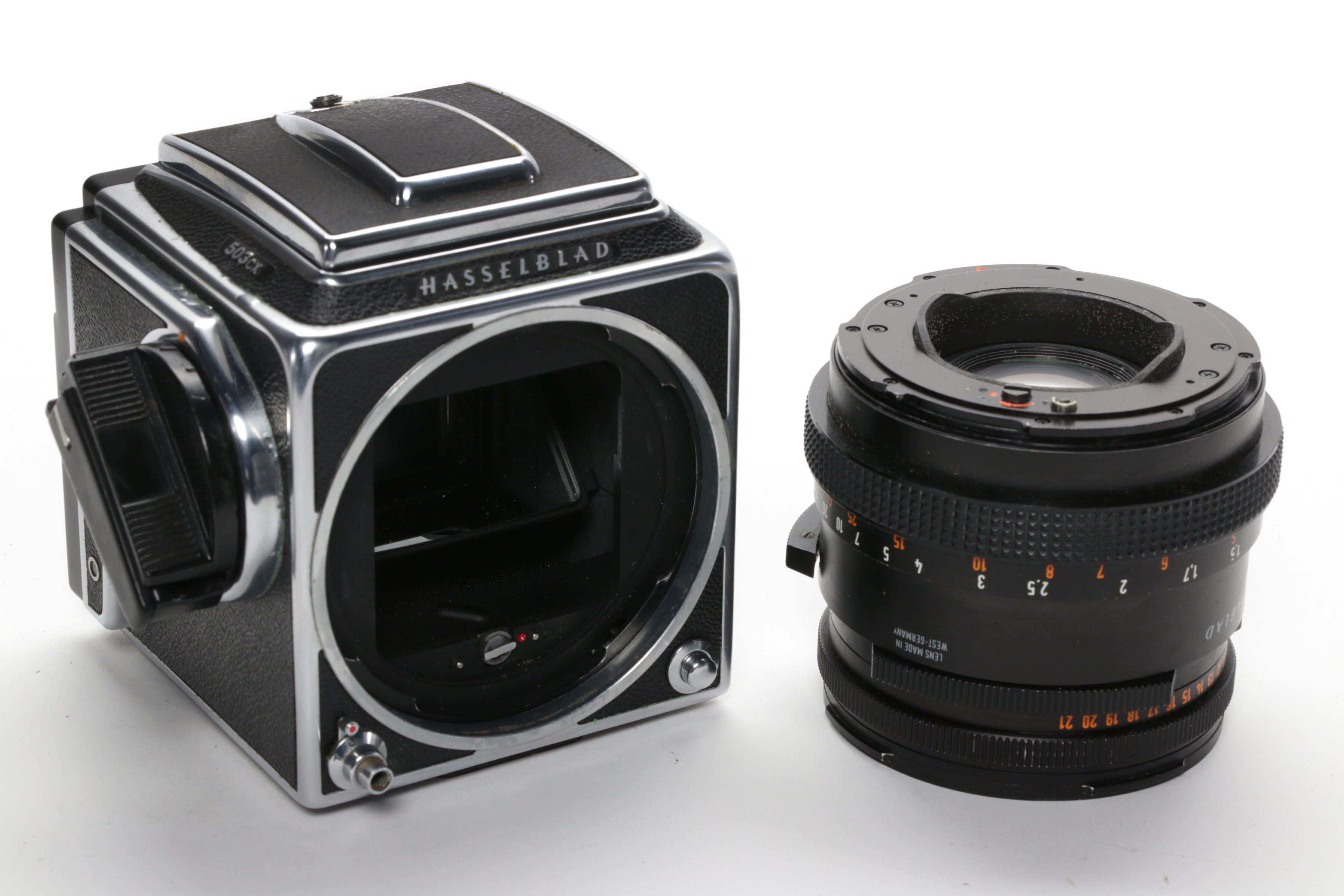 Hasselblad 503CX SLR Camera with Zeiss Planar 80mm f/2.8 Lens and More