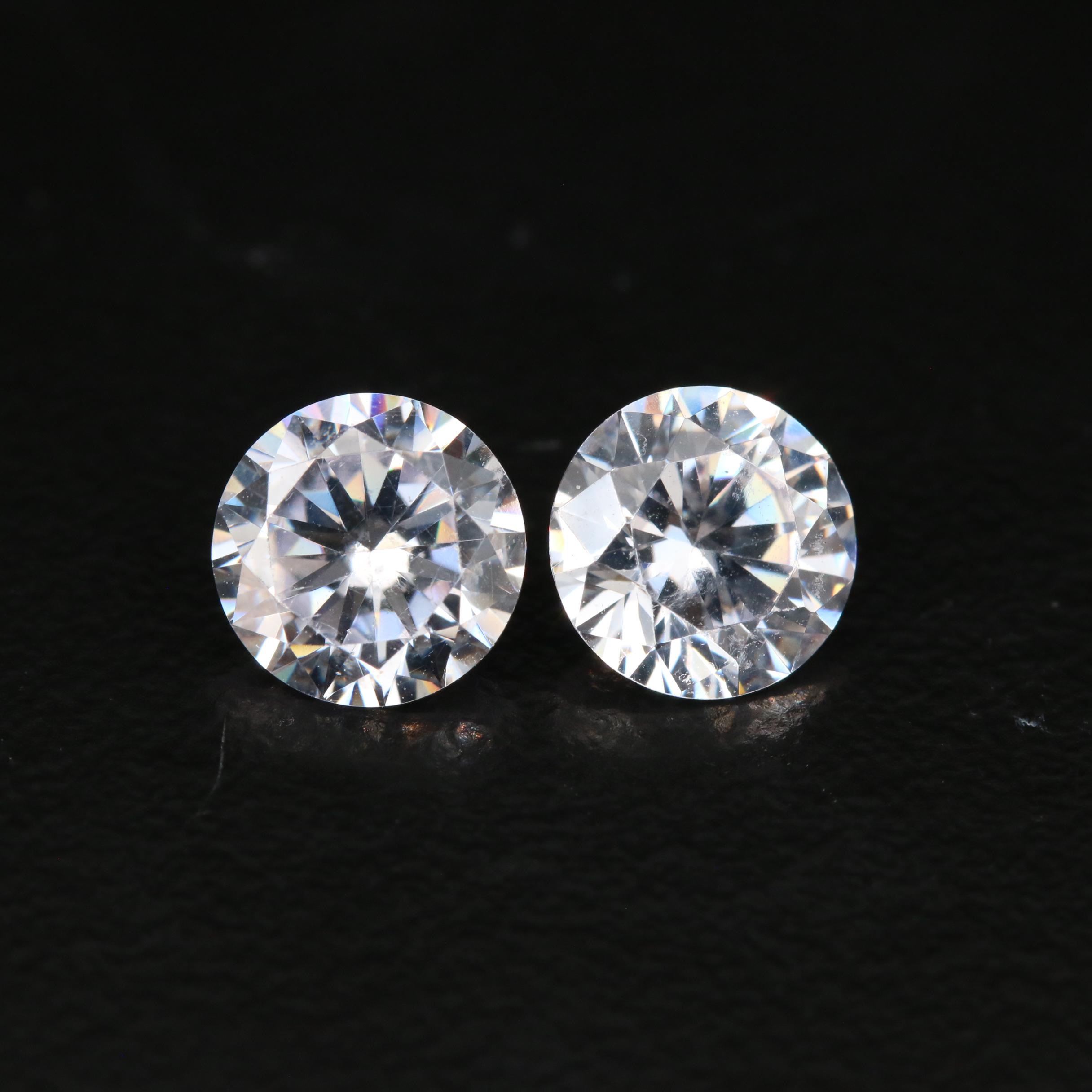 Loose 3.71 CTW Round Faceted Cubic Zirconias