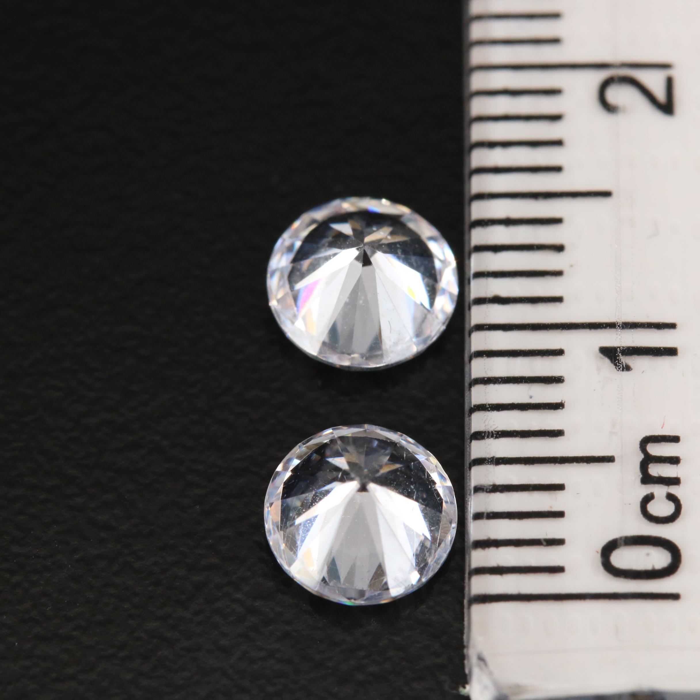 Loose 3.71 CTW Round Faceted Cubic Zirconias