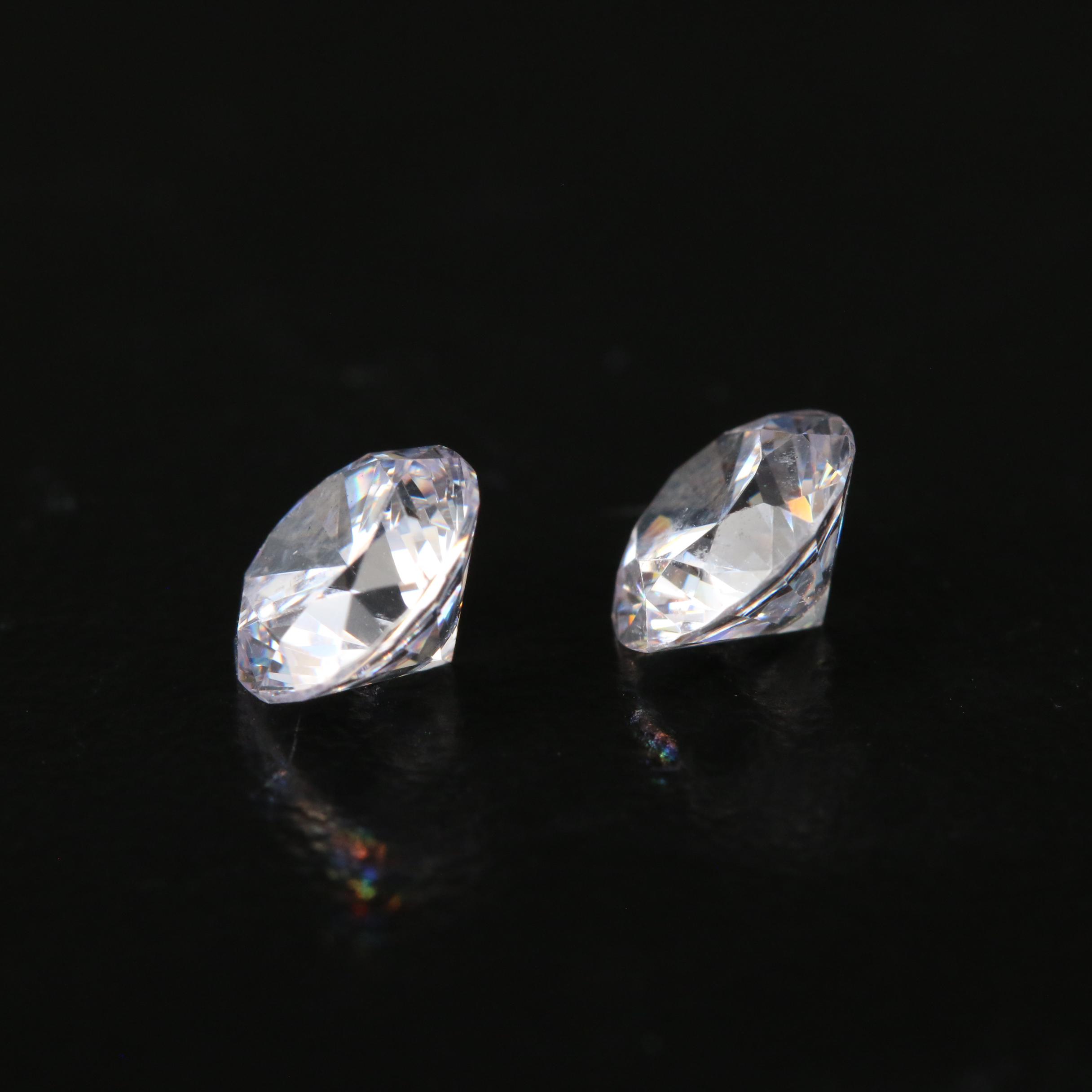 Loose 3.71 CTW Round Faceted Cubic Zirconias