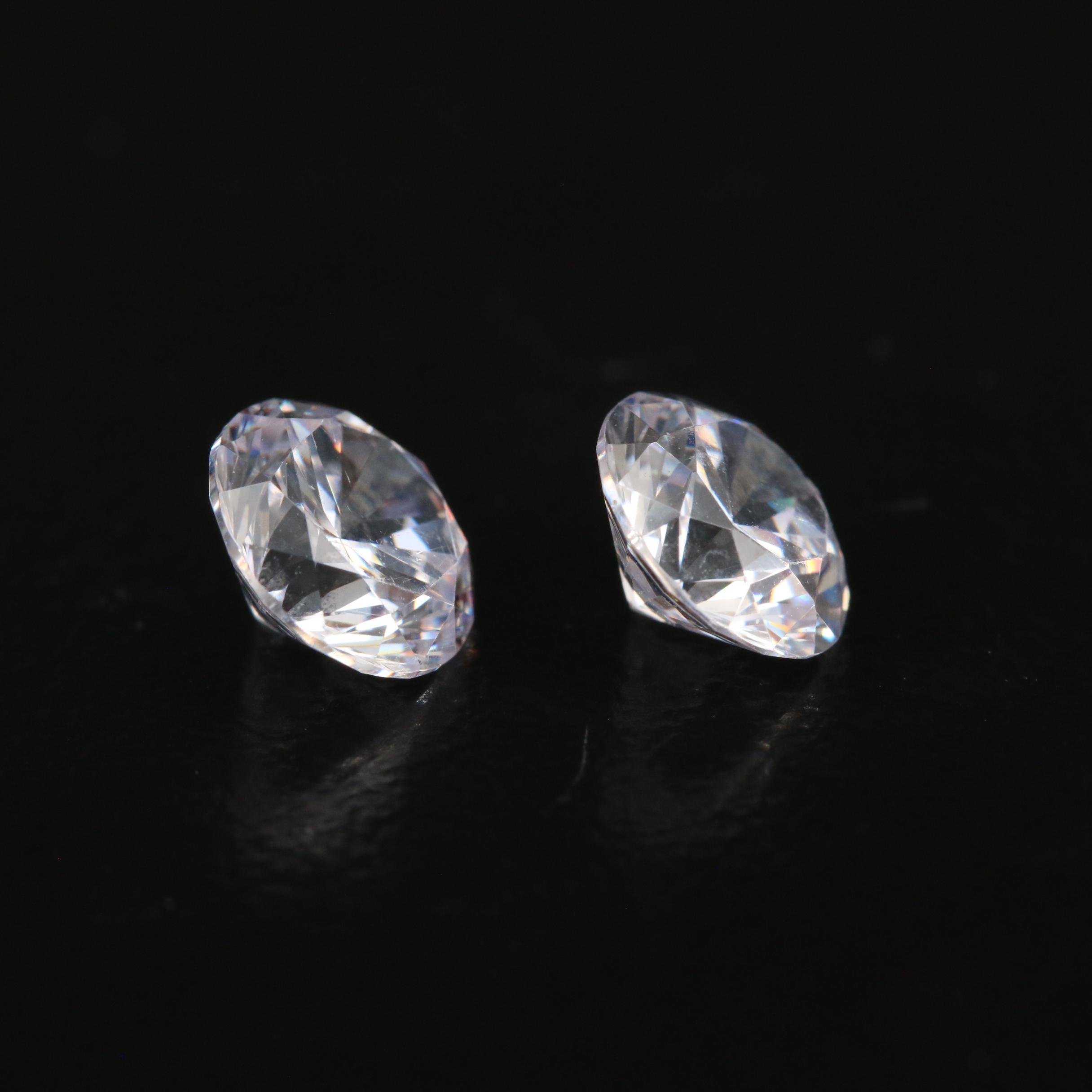Loose 3.71 CTW Round Faceted Cubic Zirconias