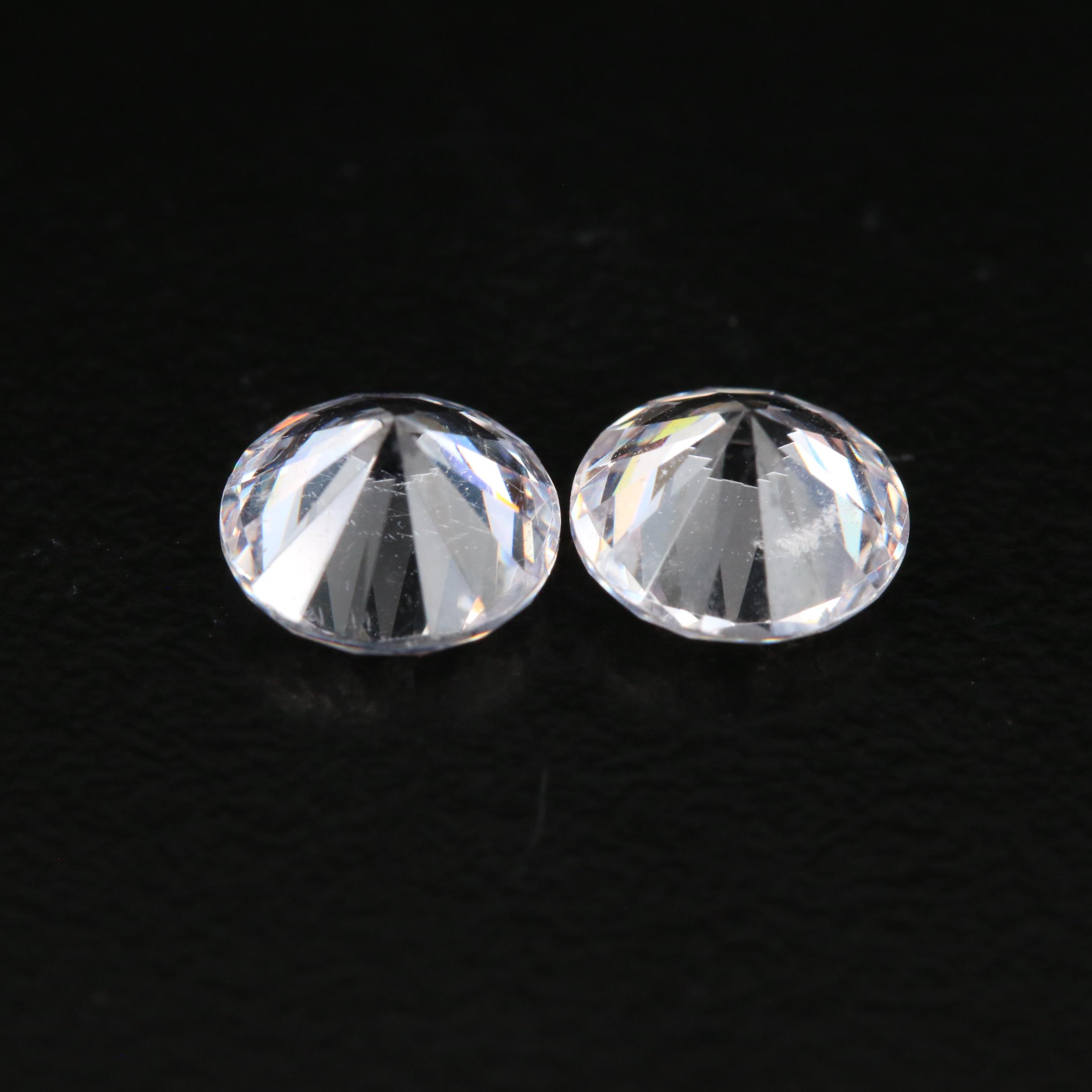 Loose 3.71 CTW Round Faceted Cubic Zirconias
