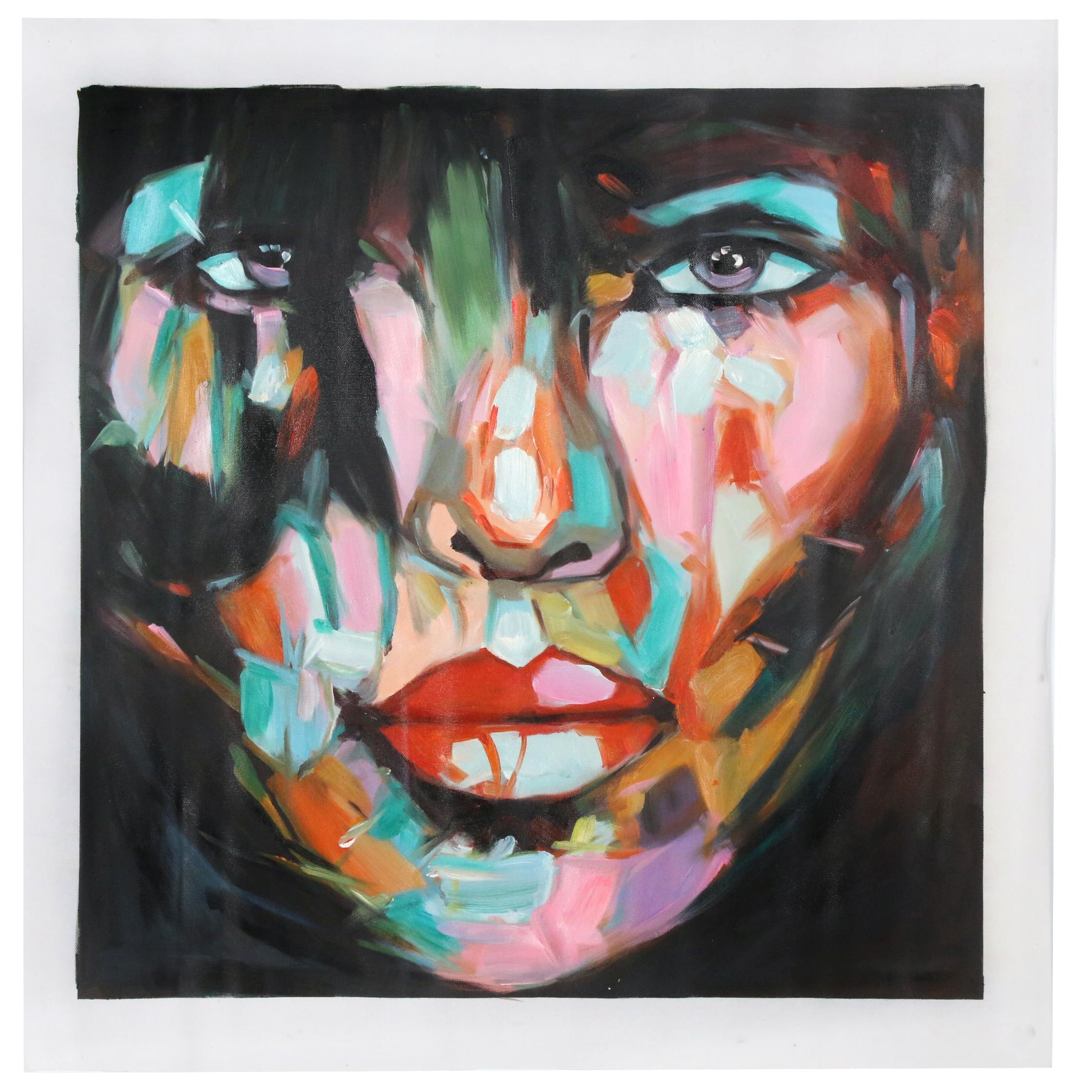 Oil Painting over Giclée after Françoise Nielly "Untitled 603"