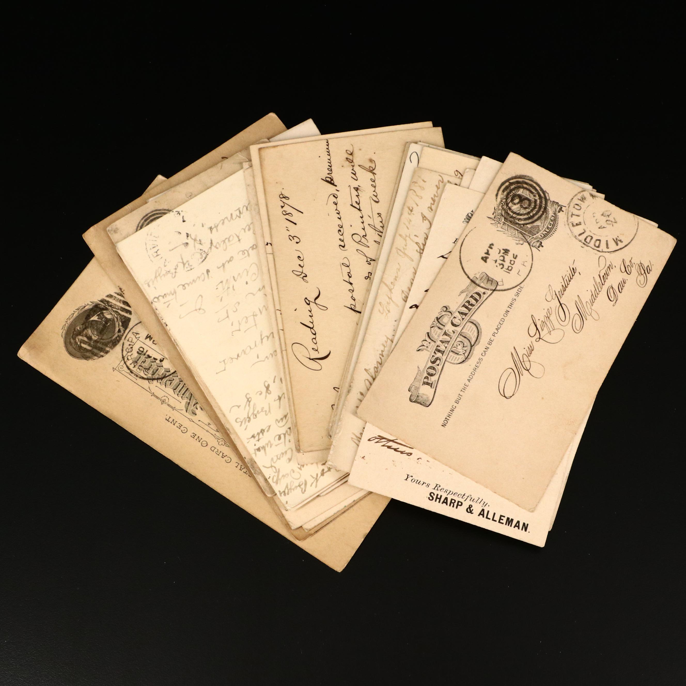 Antique Postcards, 1870s and 1880s