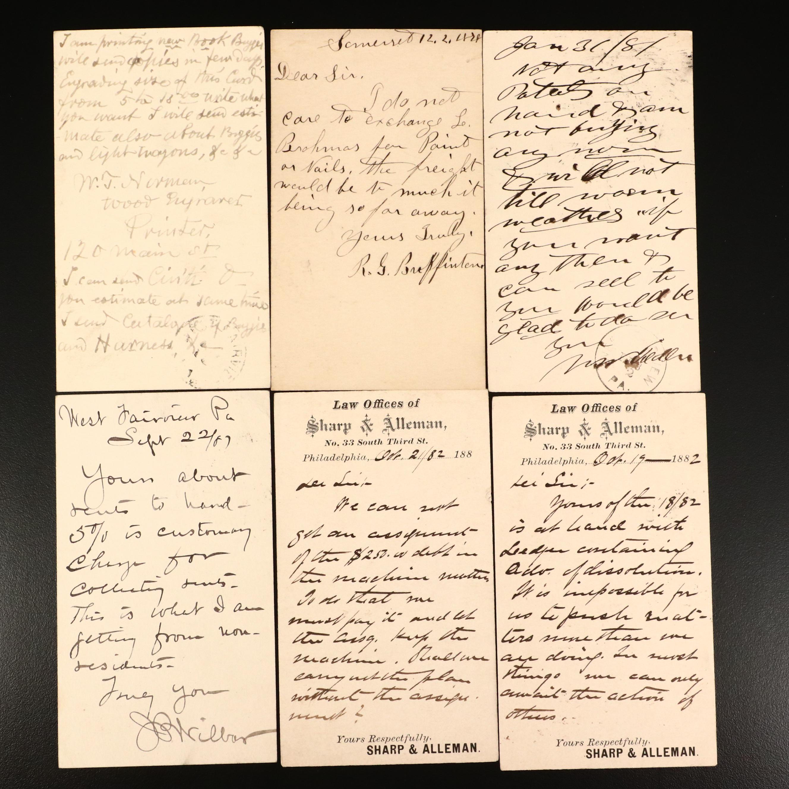 Antique Postcards, 1870s and 1880s