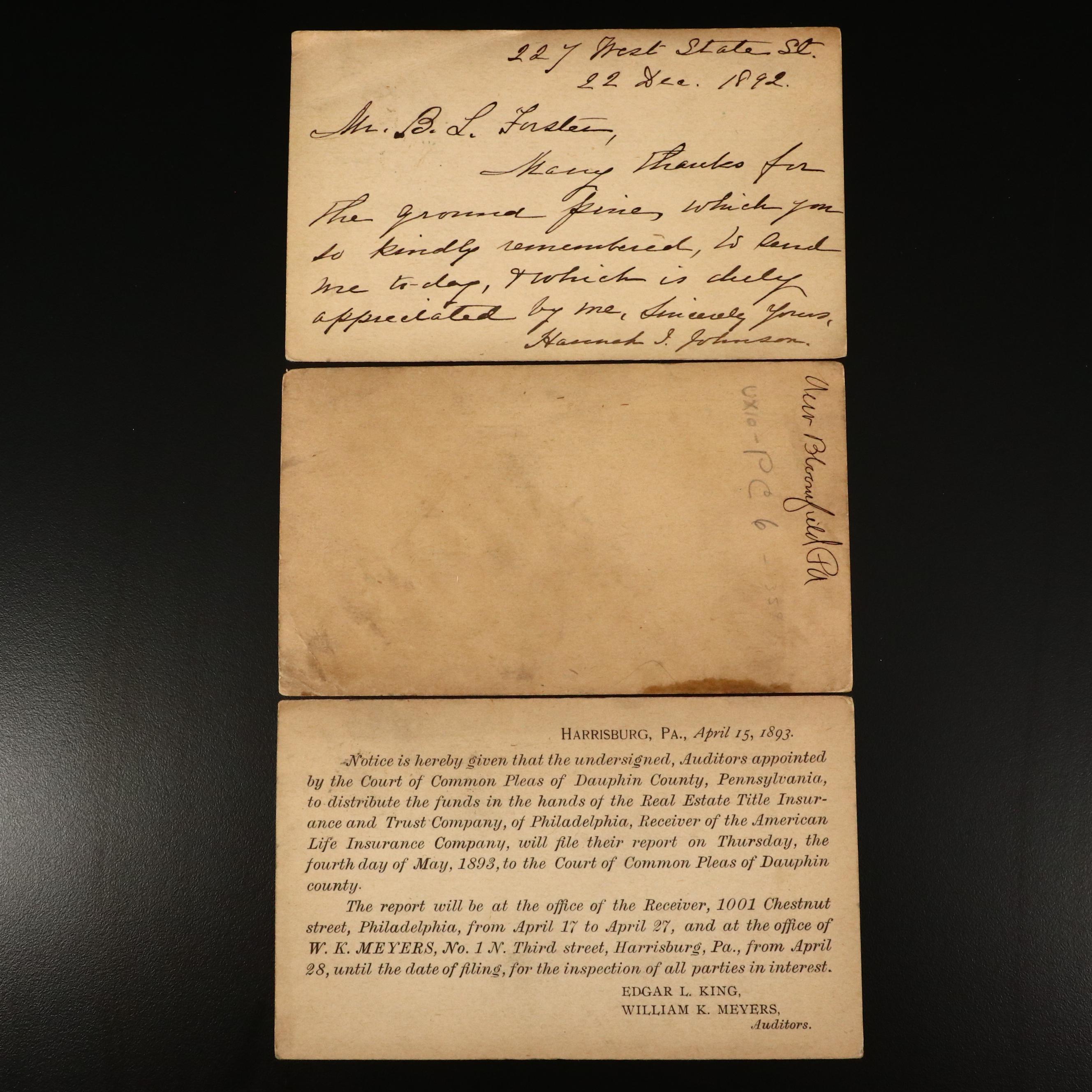 Antique Postcards, 1870s and 1880s