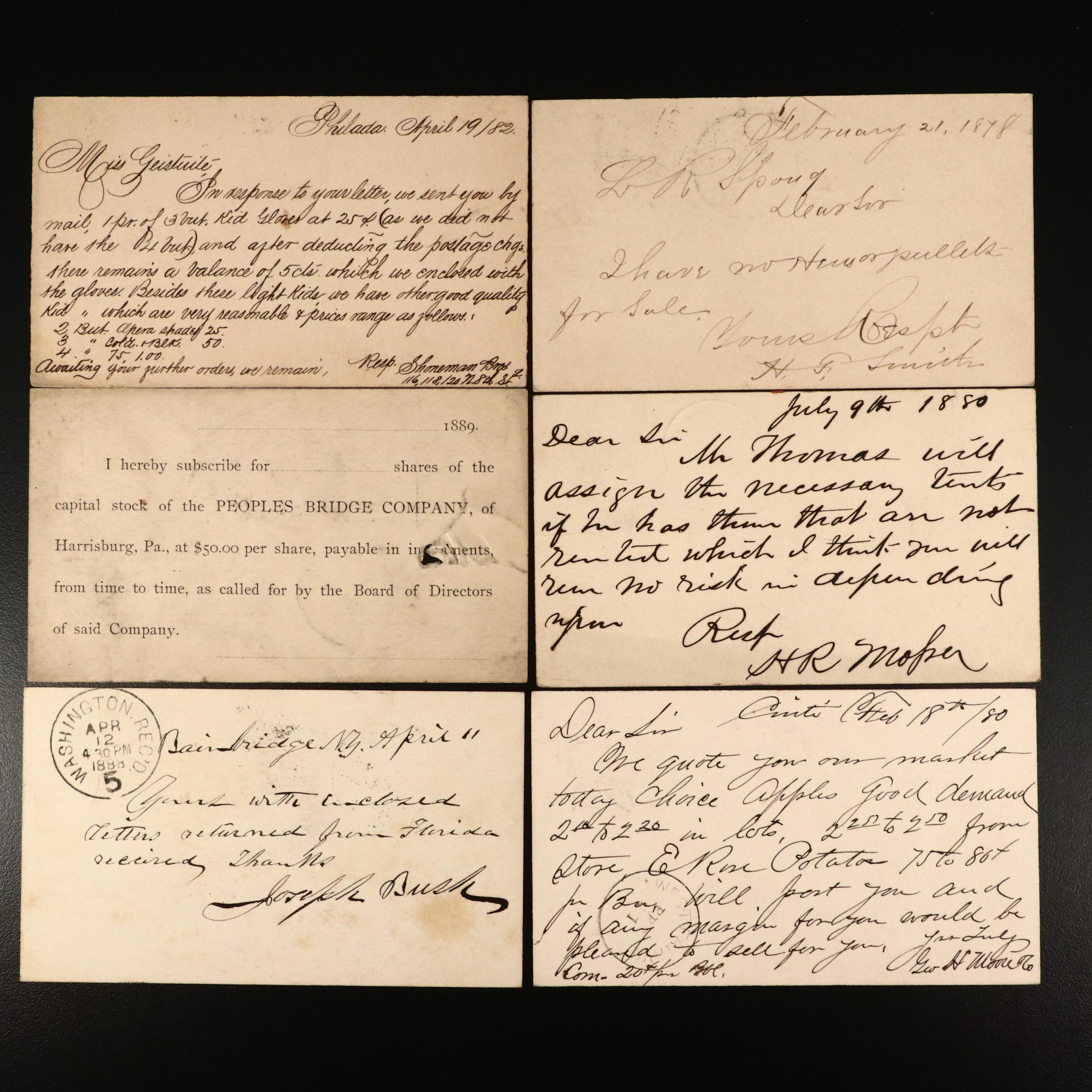 Antique Postcards, 1870s and 1880s