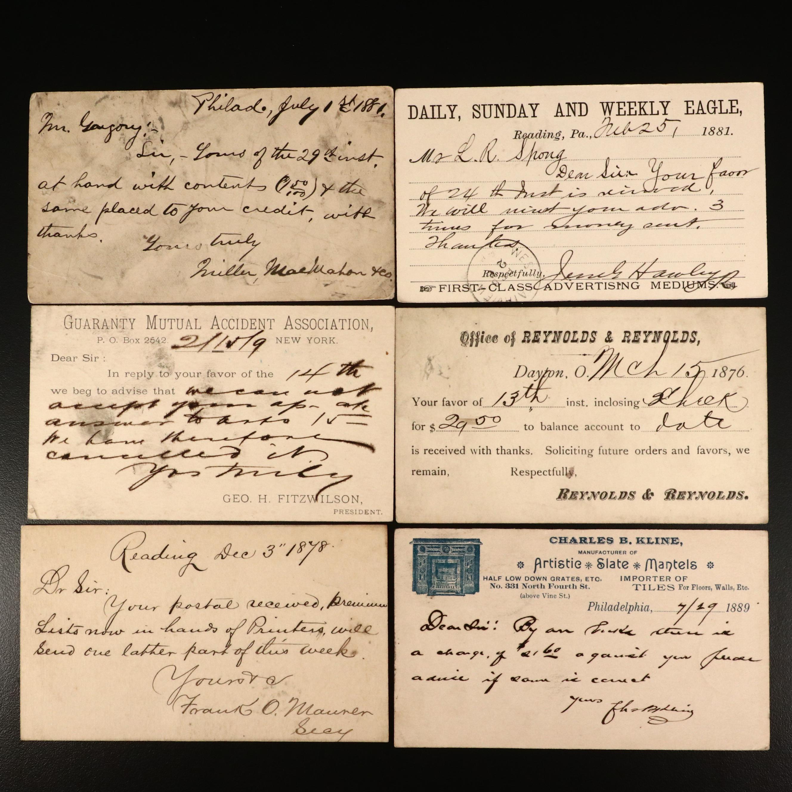 Antique Postcards, 1870s and 1880s