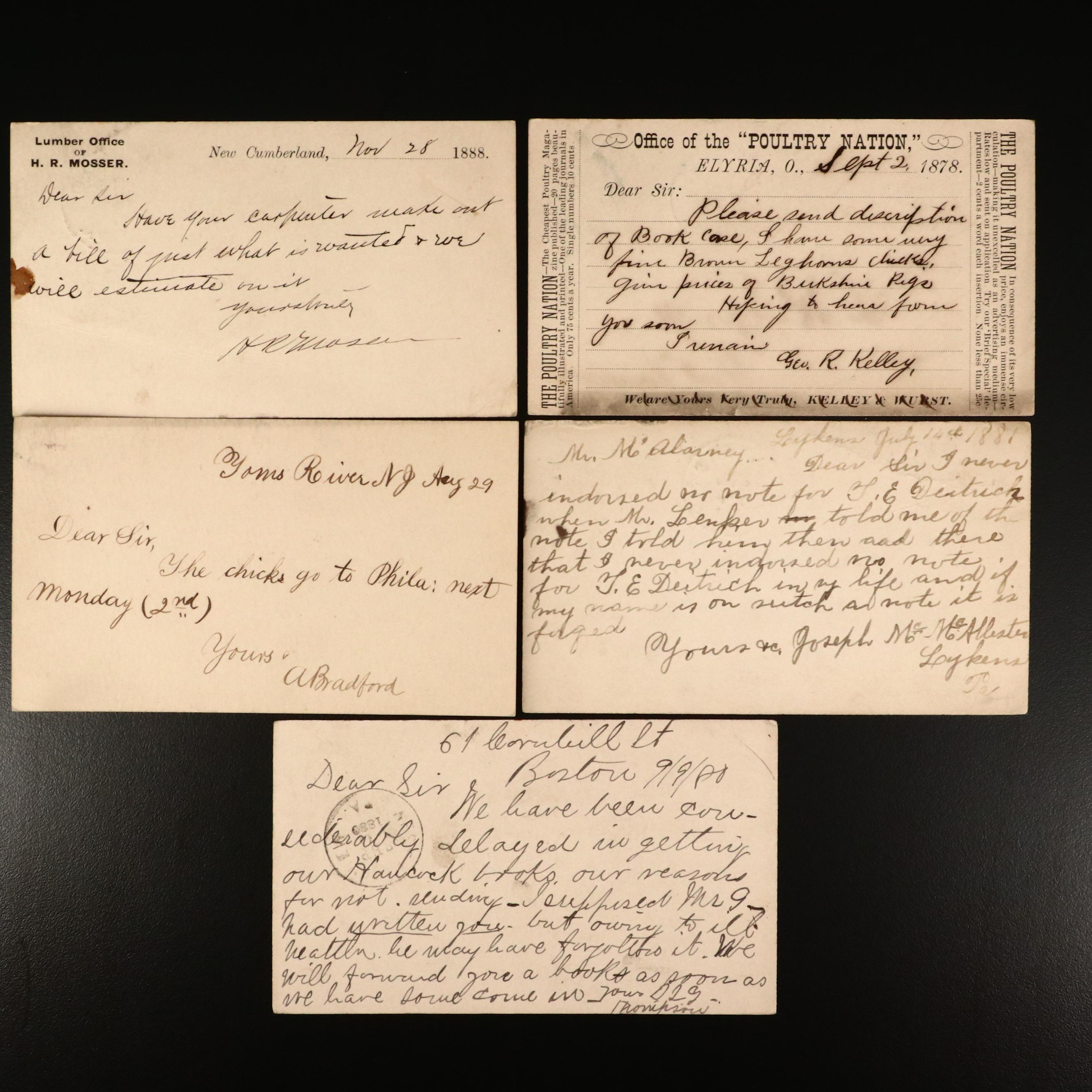 Antique Postcards, 1870s and 1880s