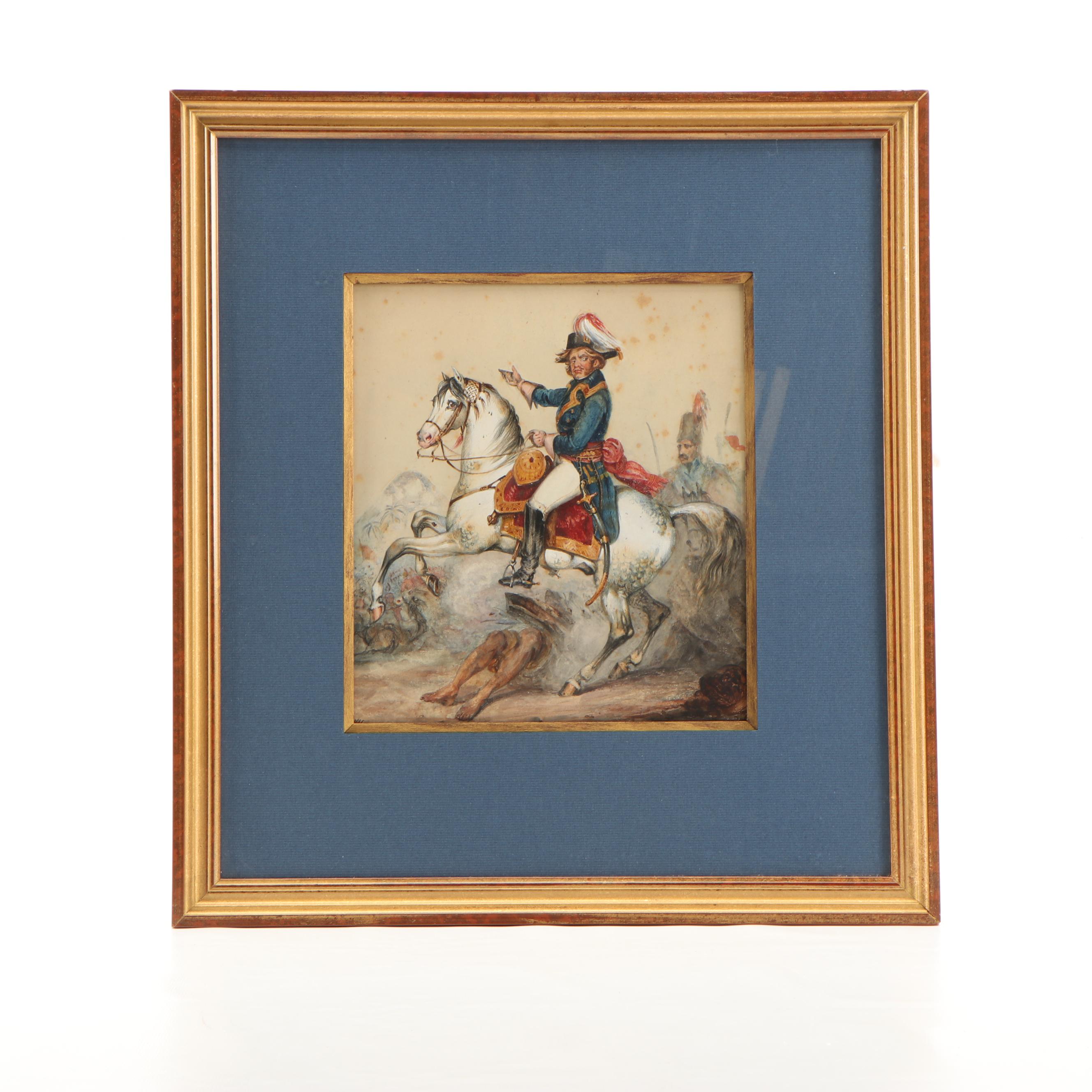 Watercolor Painting of General Jean-Baptiste Kléber