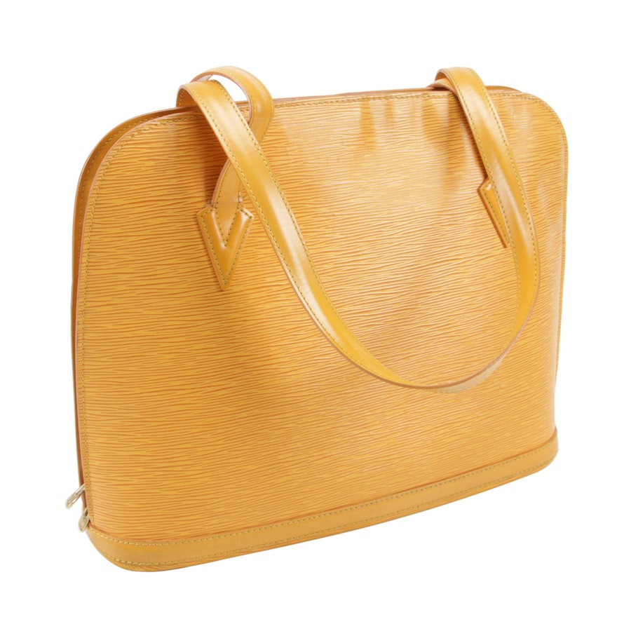 Louis Vuitton Lussac Shoulder Bag in Yellow Epi Leather