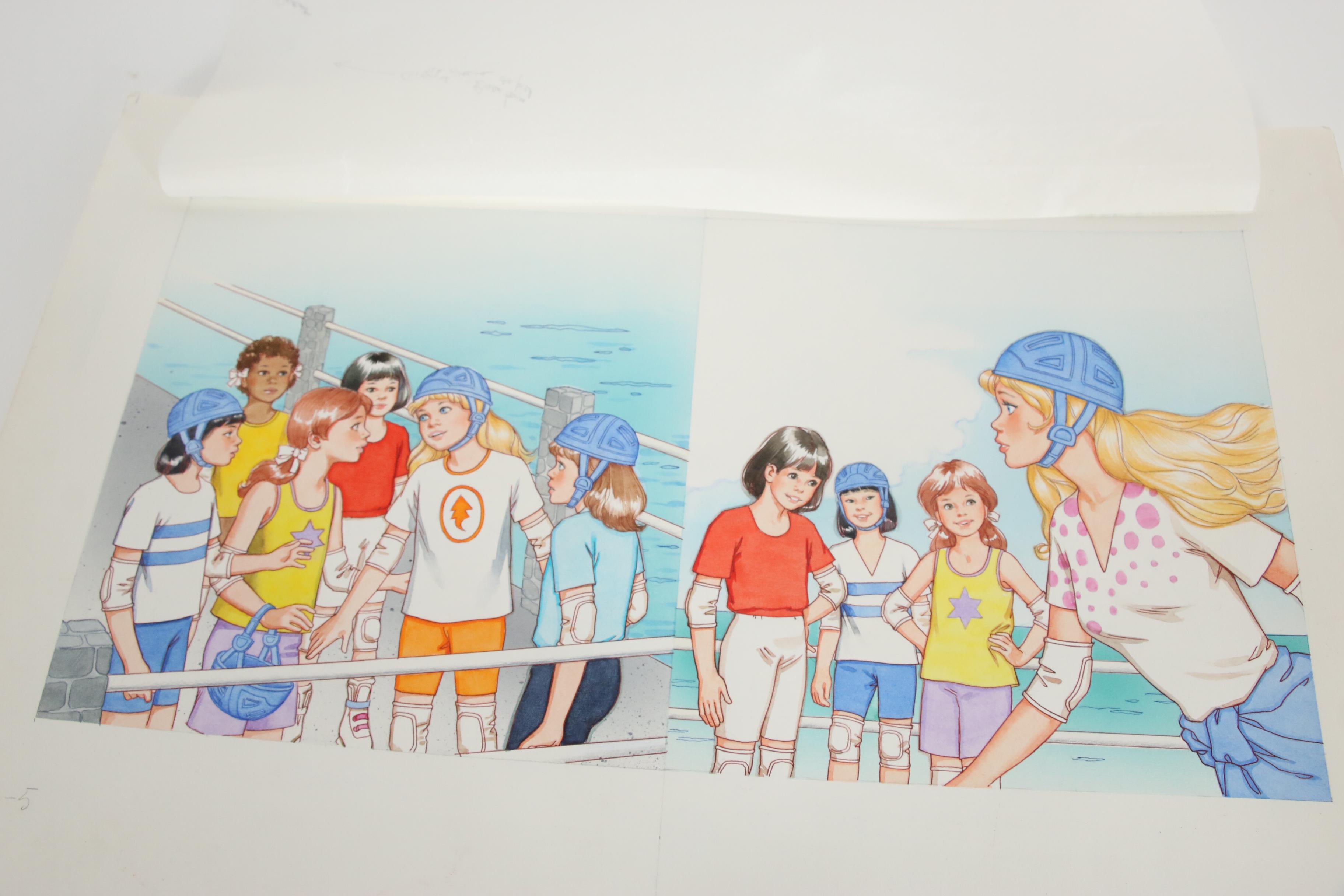 Watercolor Mockup for Children's Book "Barbie: Practice Makes Perfect"