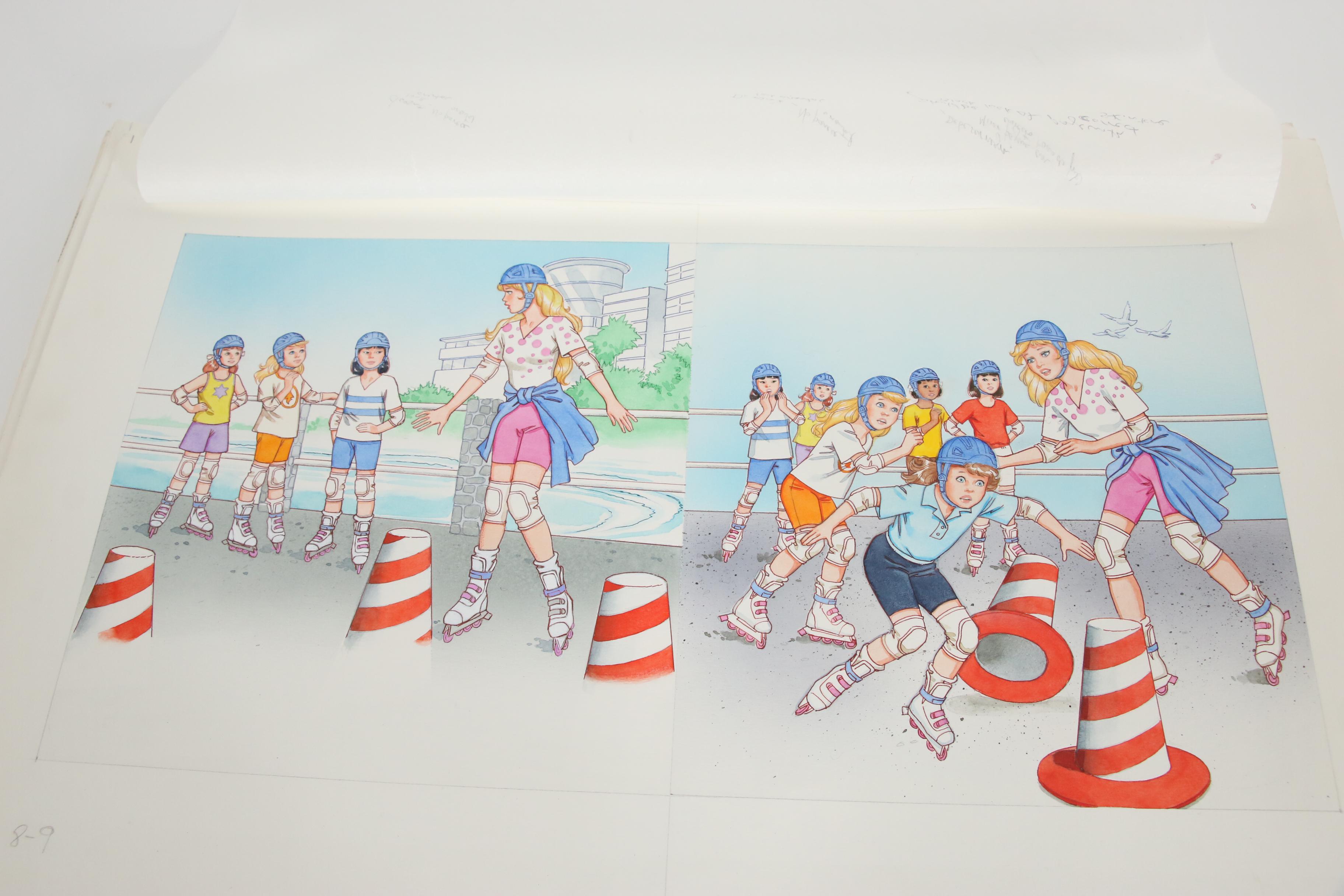 Watercolor Mockup for Children's Book "Barbie: Practice Makes Perfect"