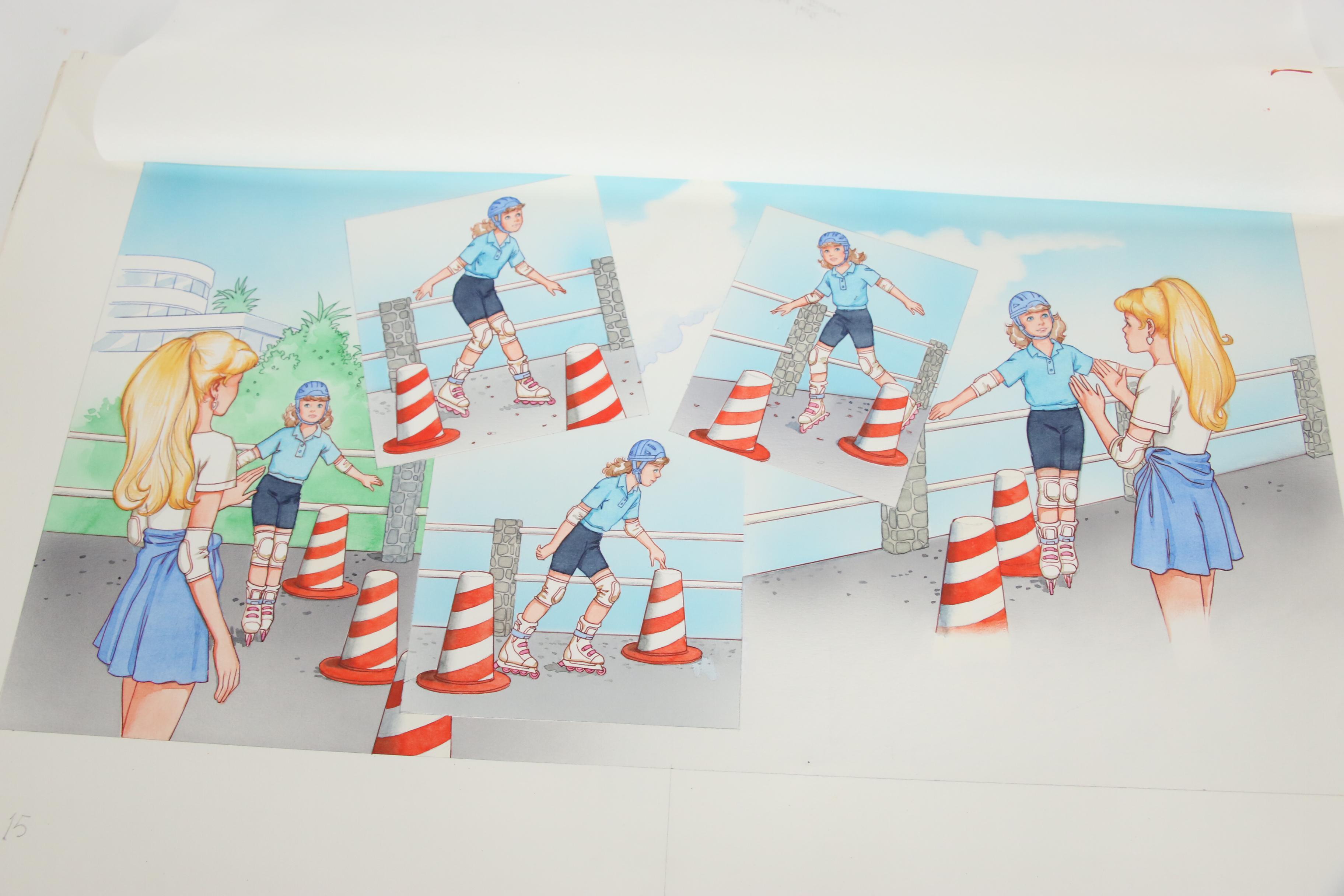 Watercolor Mockup for Children's Book "Barbie: Practice Makes Perfect"