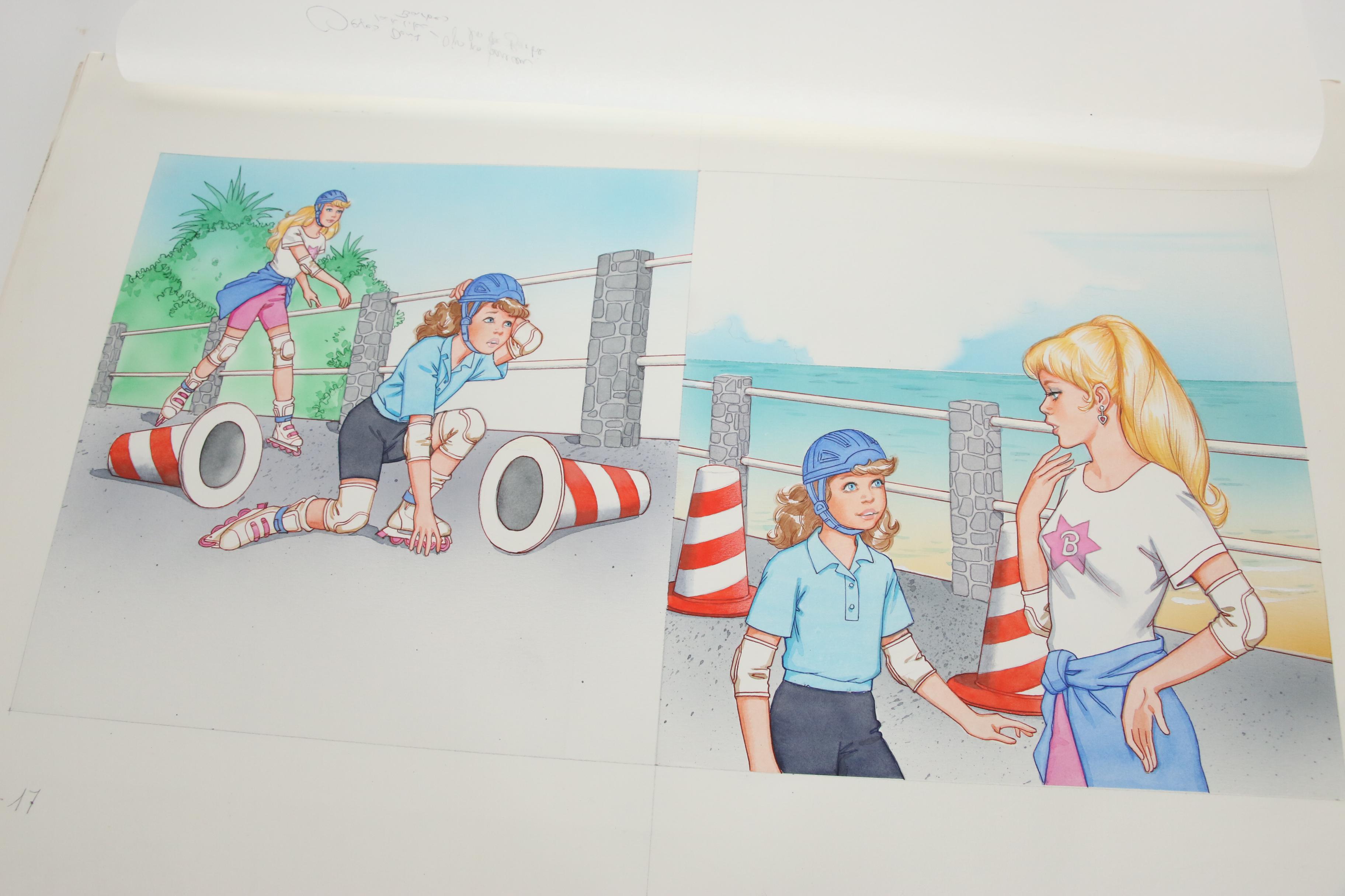 Watercolor Mockup for Children's Book "Barbie: Practice Makes Perfect"