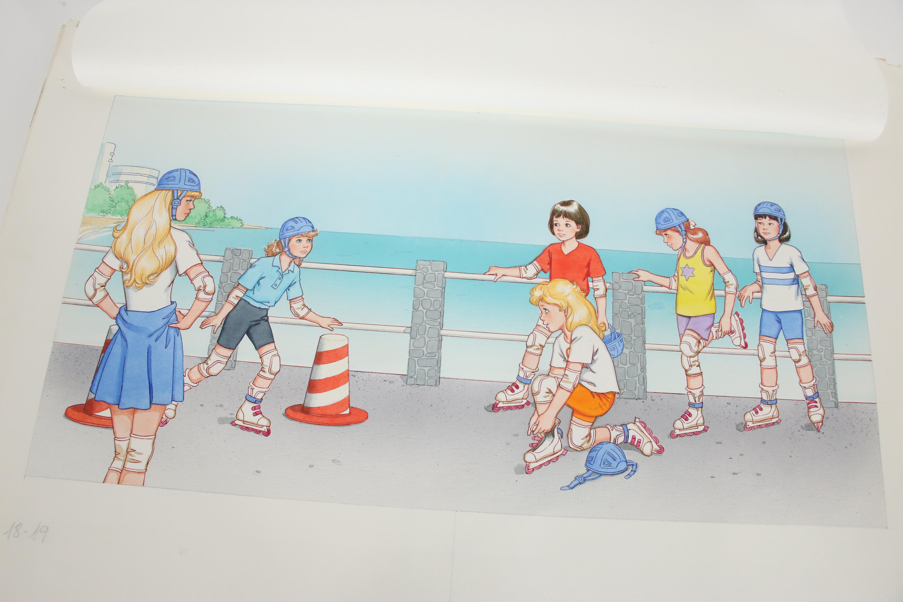 Watercolor Mockup for Children's Book "Barbie: Practice Makes Perfect"