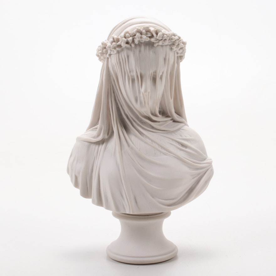 Contemporary Composite Marble Sculpture "The Bride" After Raffaelle Monti