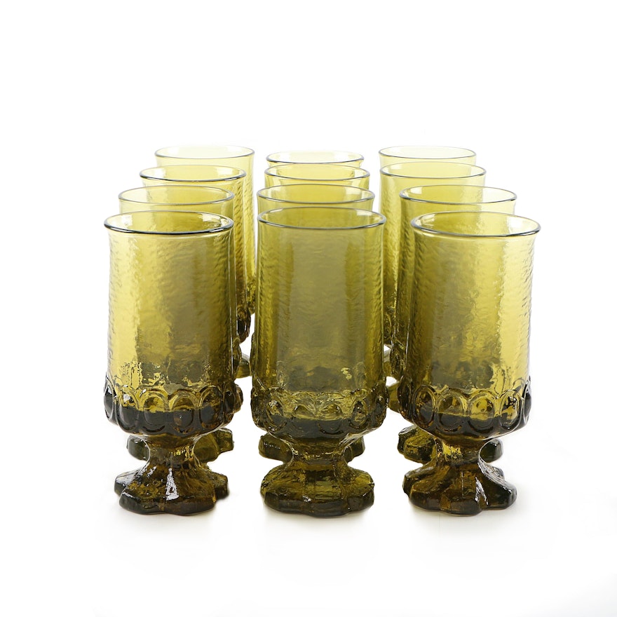 Franciscan Citron Green "Madeira" Iced Tea Glasses, 1971–1978