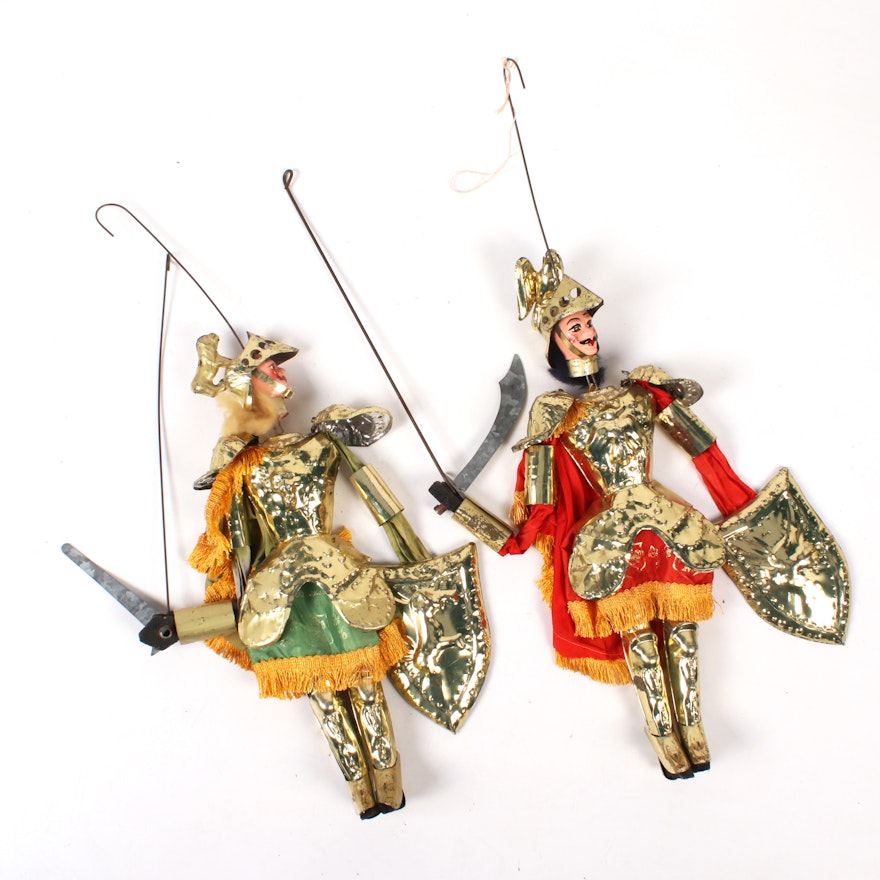 Pair of Soldier Marionettes, Mid-20th Century