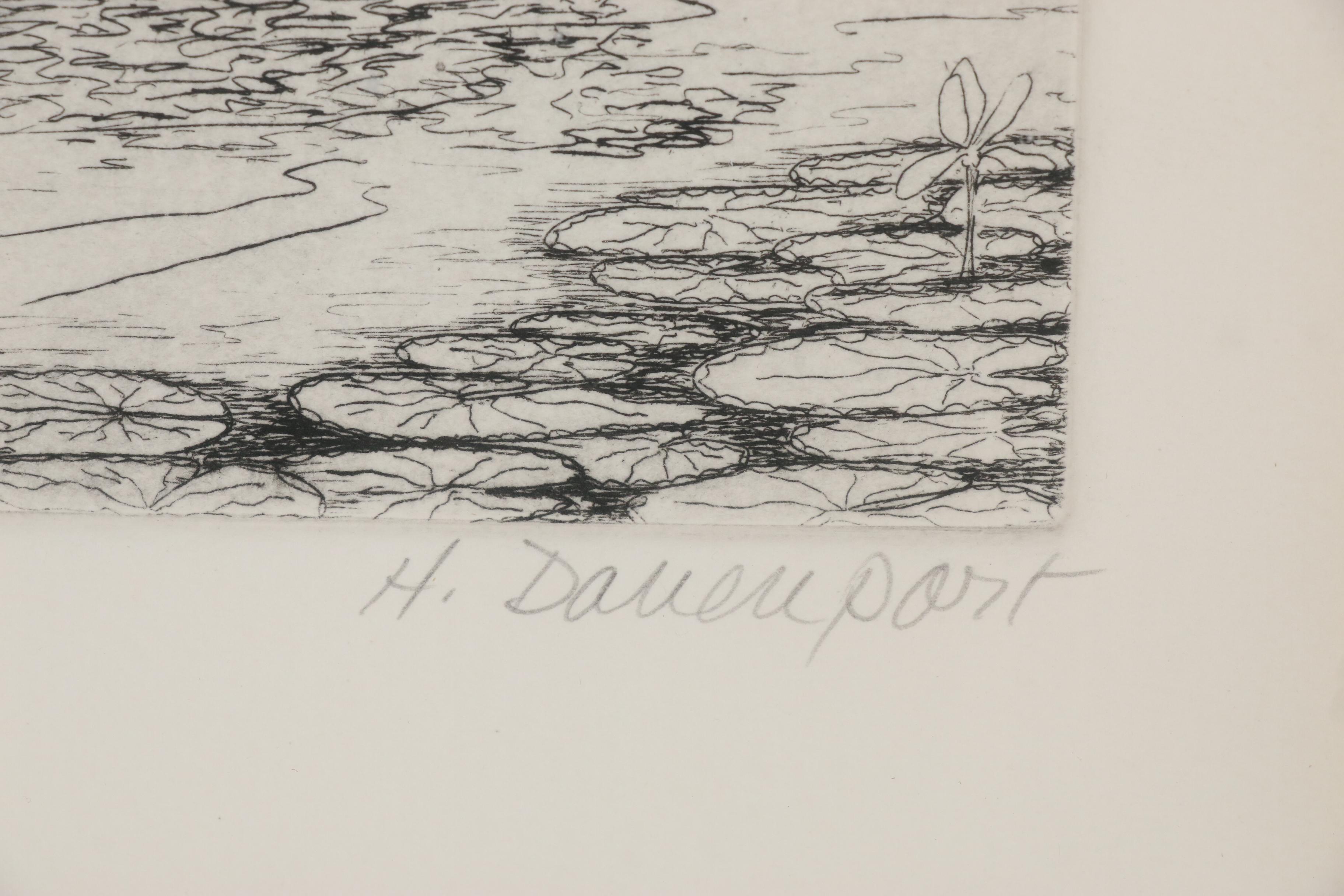 Houlgate Davenport Etching of Swan