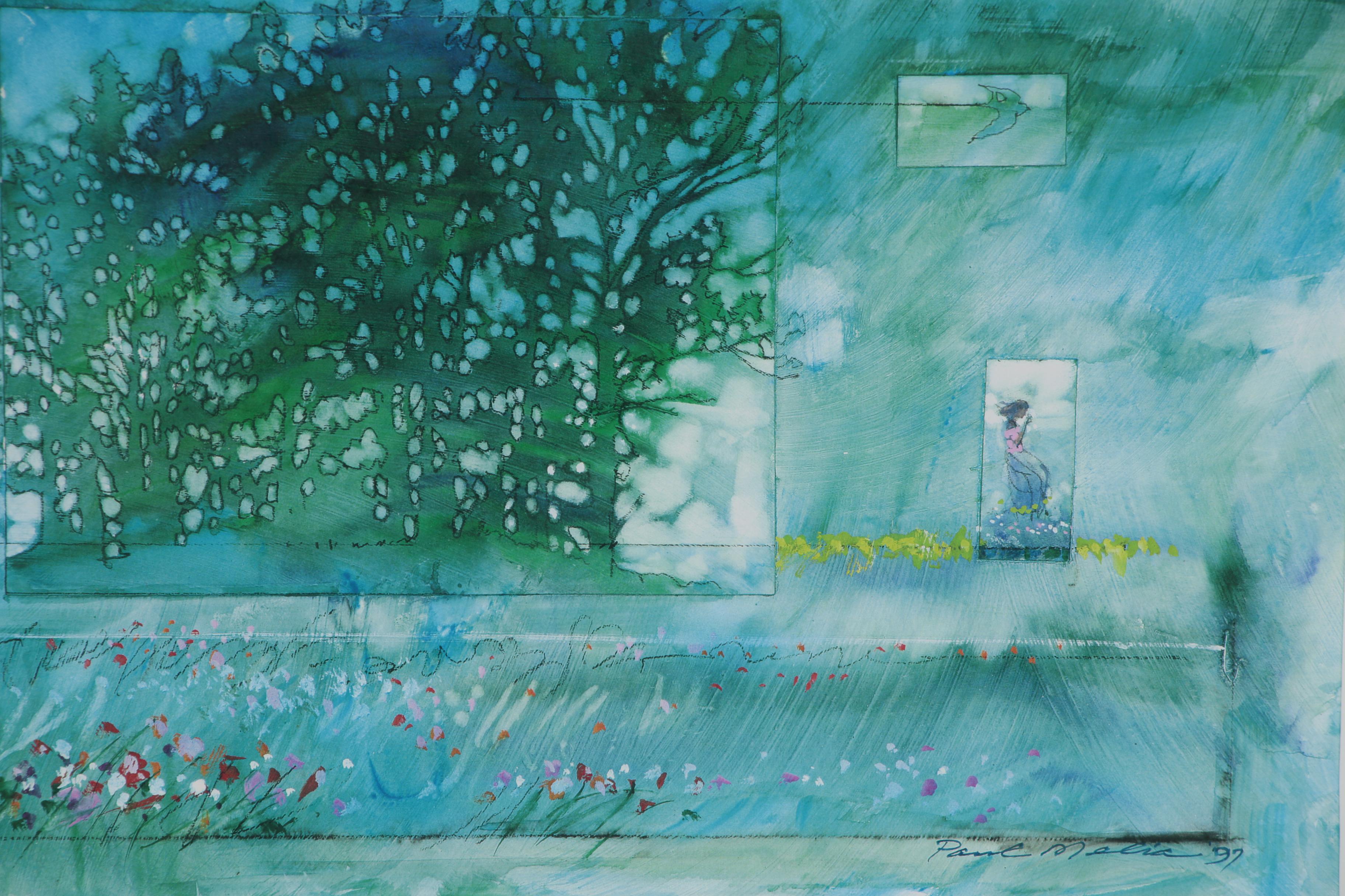 Paul Melia Offset Lithograph "Meadow I", 1997