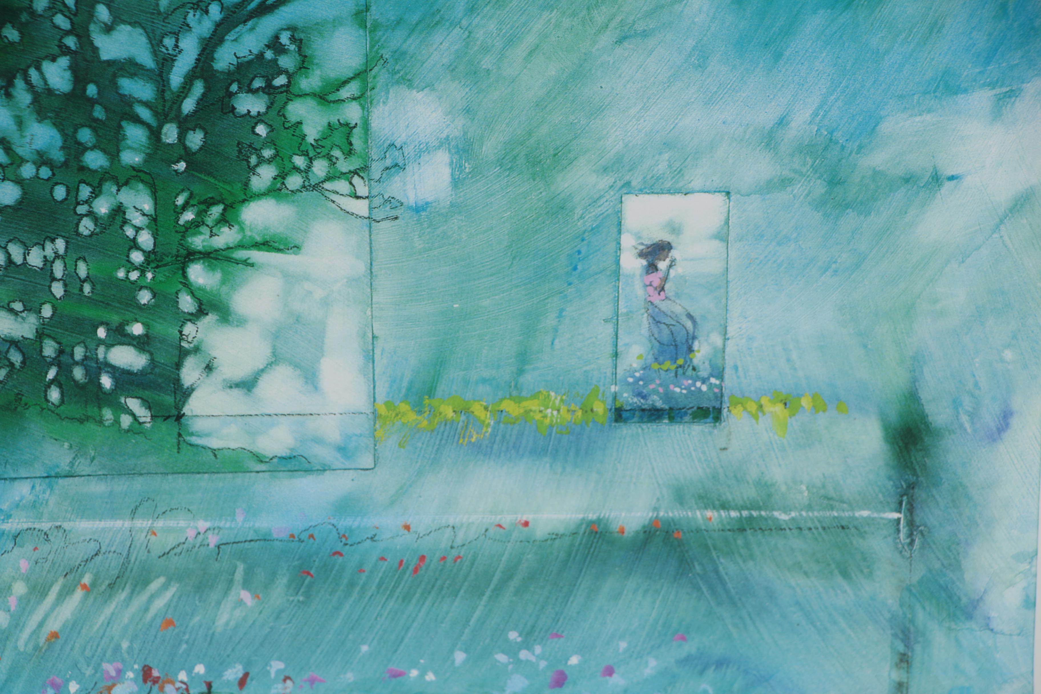 Paul Melia Offset Lithograph "Meadow I", 1997