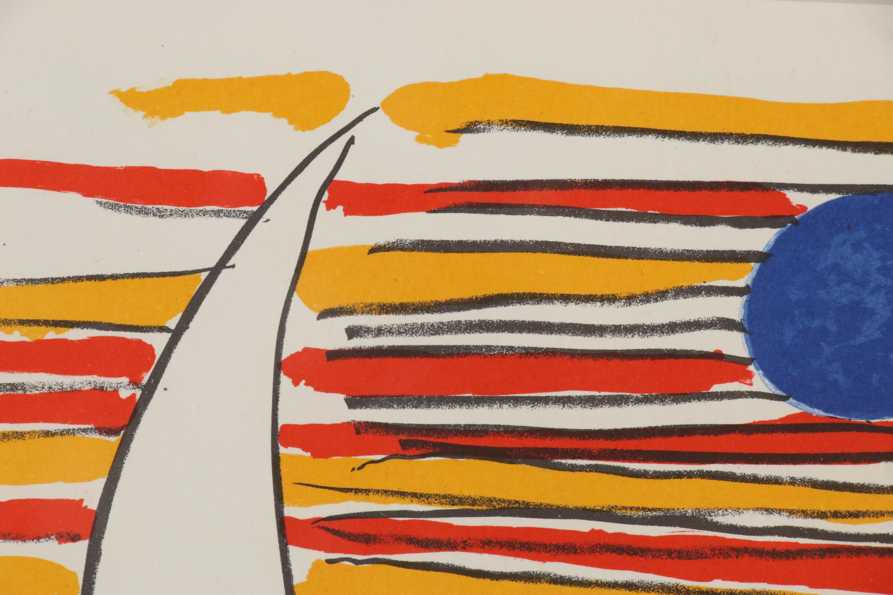 Alexander Calder Lithograph "La Lune et La Montagne Jaune"