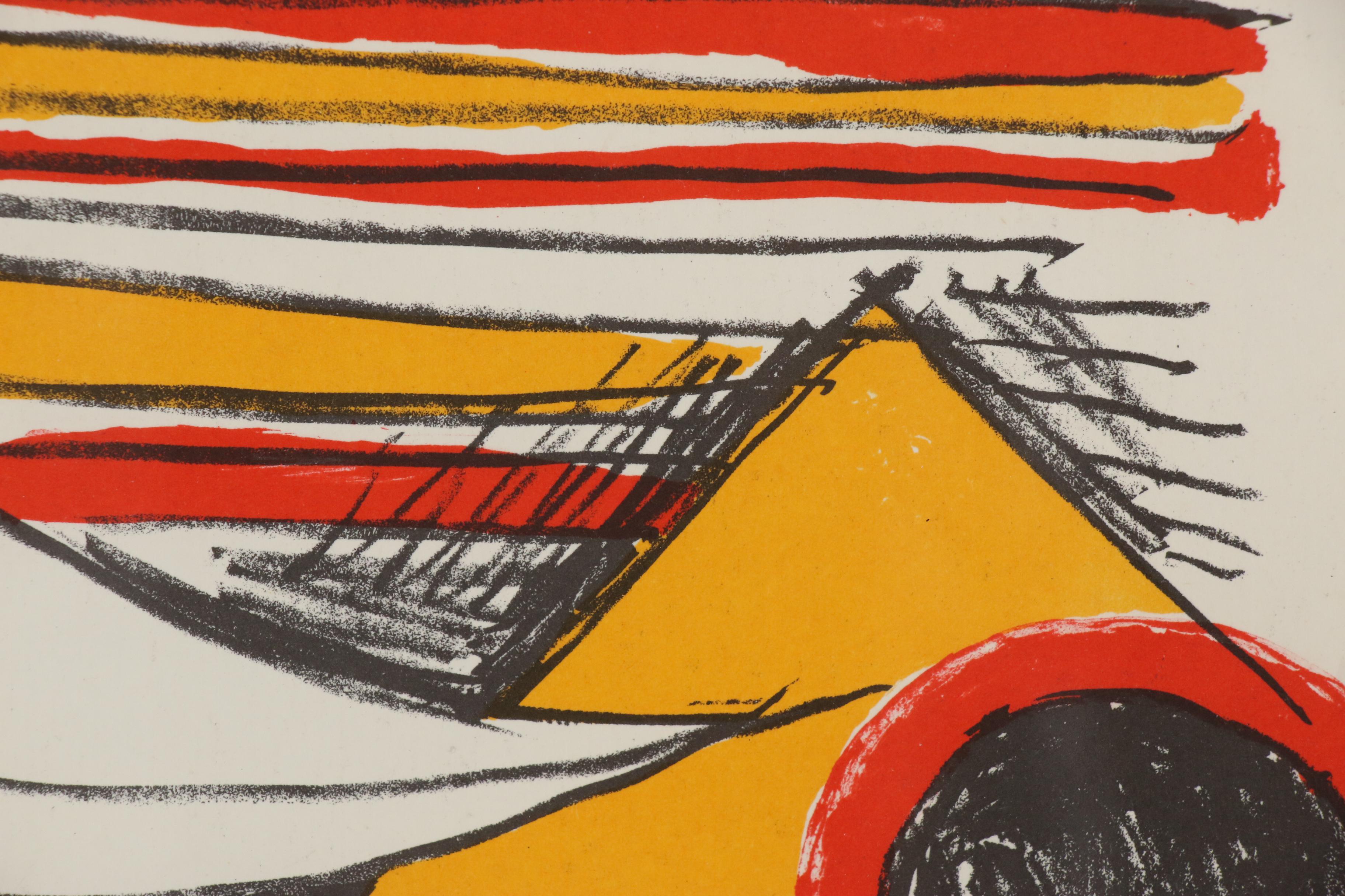 Alexander Calder Lithograph "La Lune et La Montagne Jaune"