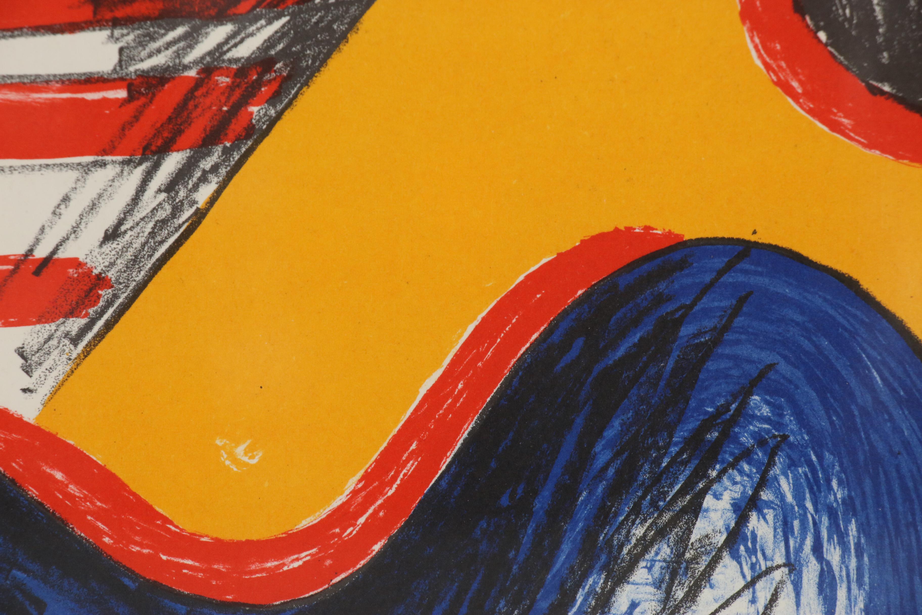 Alexander Calder Lithograph "La Lune et La Montagne Jaune"