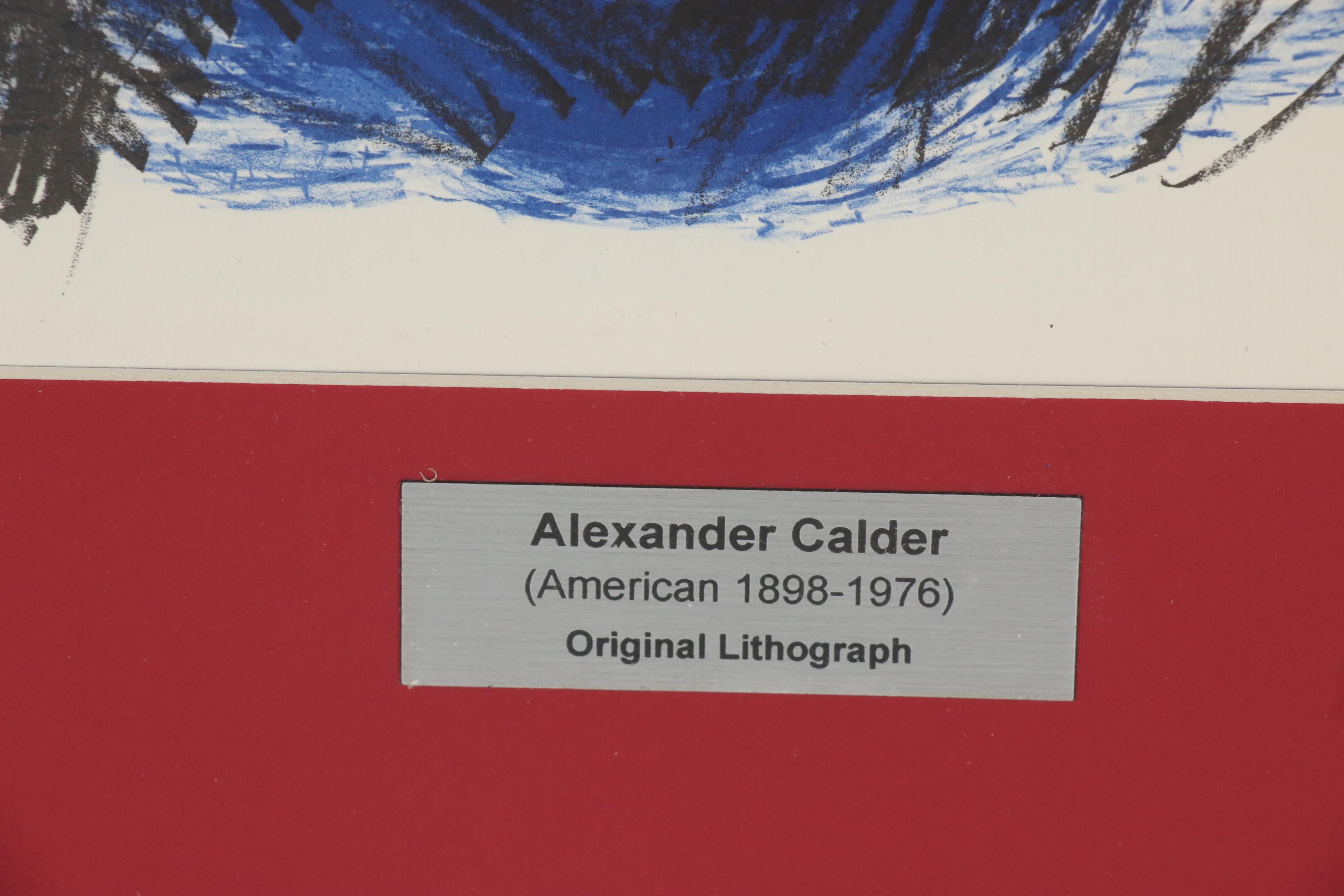 Alexander Calder Lithograph "La Lune et La Montagne Jaune"