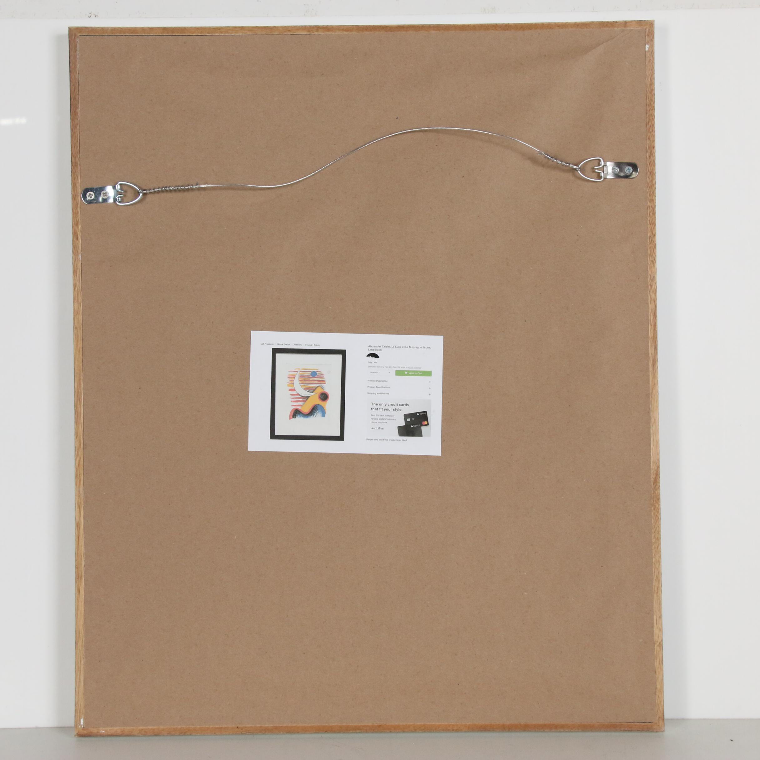 Alexander Calder Lithograph "La Lune et La Montagne Jaune"