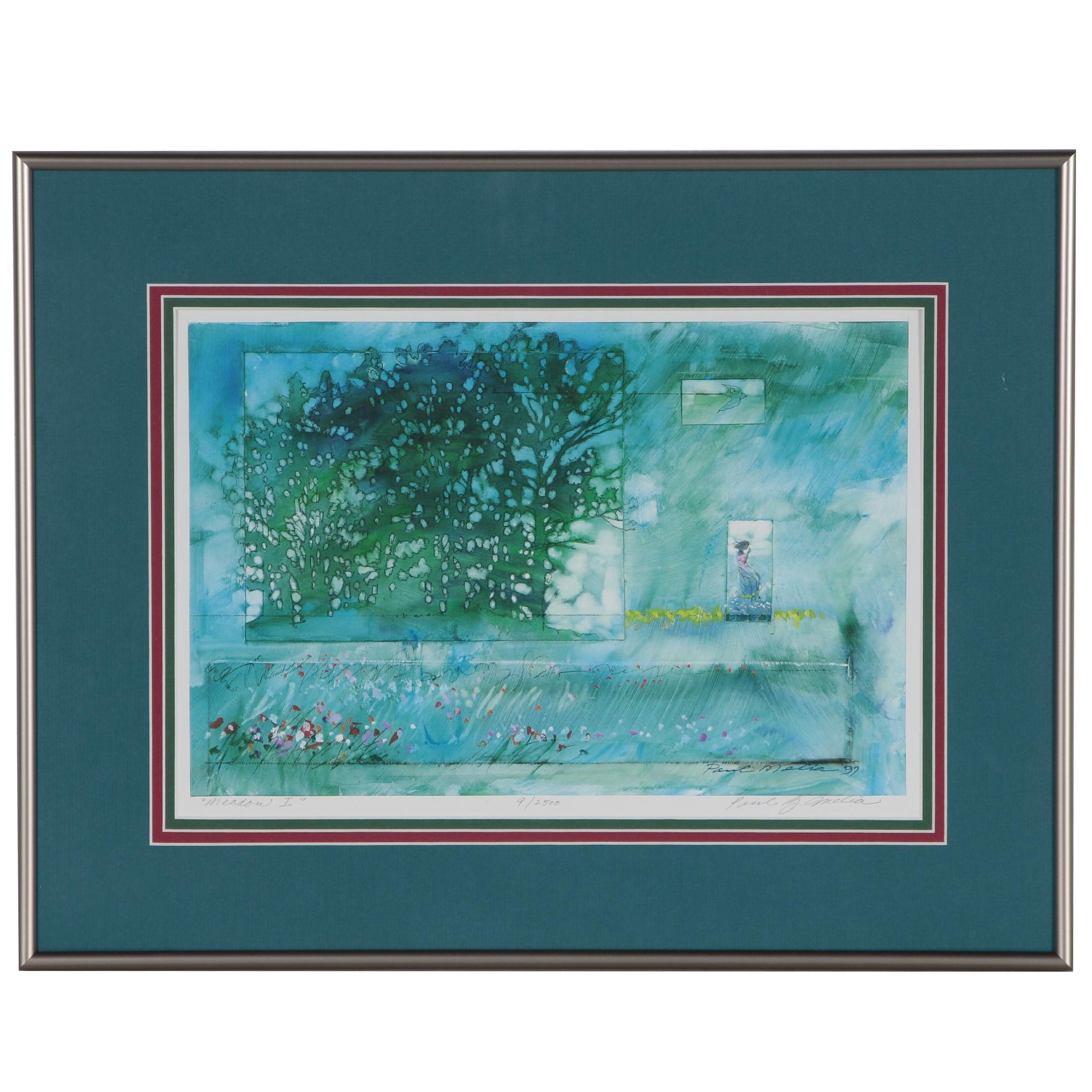 Paul Melia Offset Lithograph "Meadow I", 1997