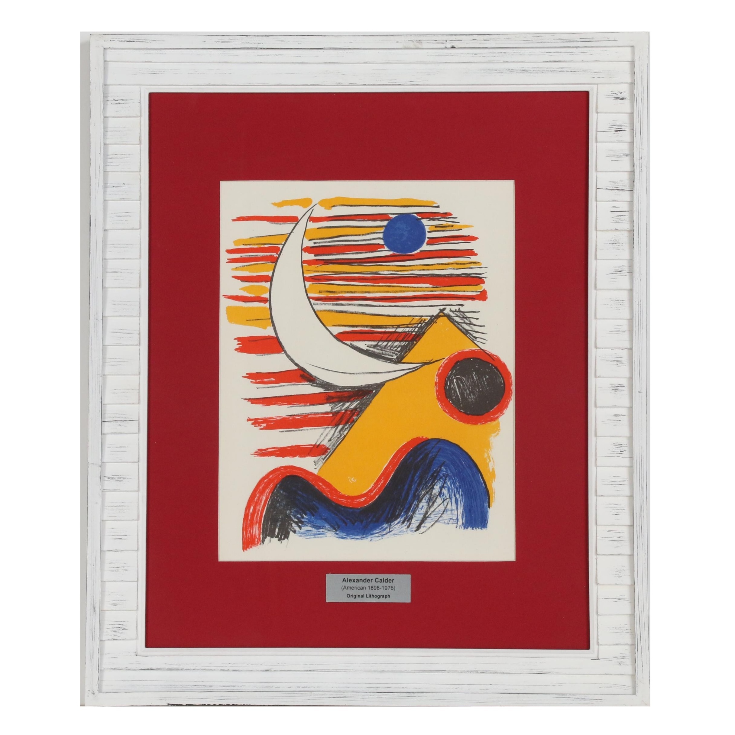 Alexander Calder Lithograph "La Lune et La Montagne Jaune"