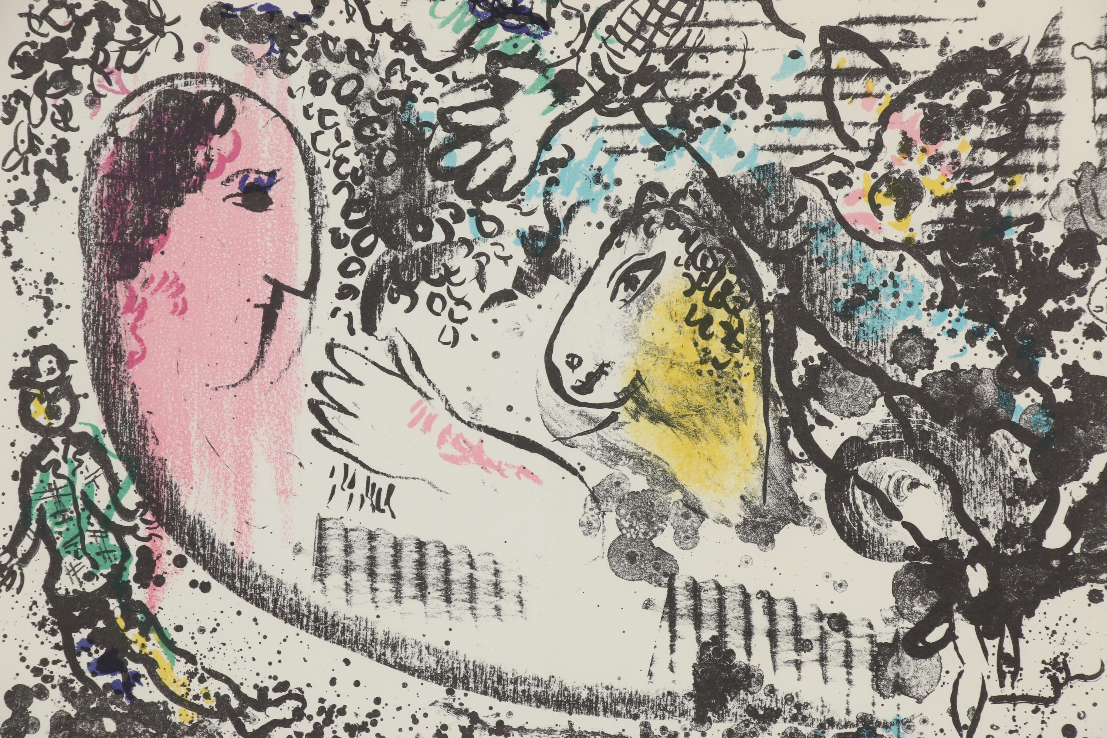 Marc Chagall Derrière le Miroir Lithograph "Reverie"
