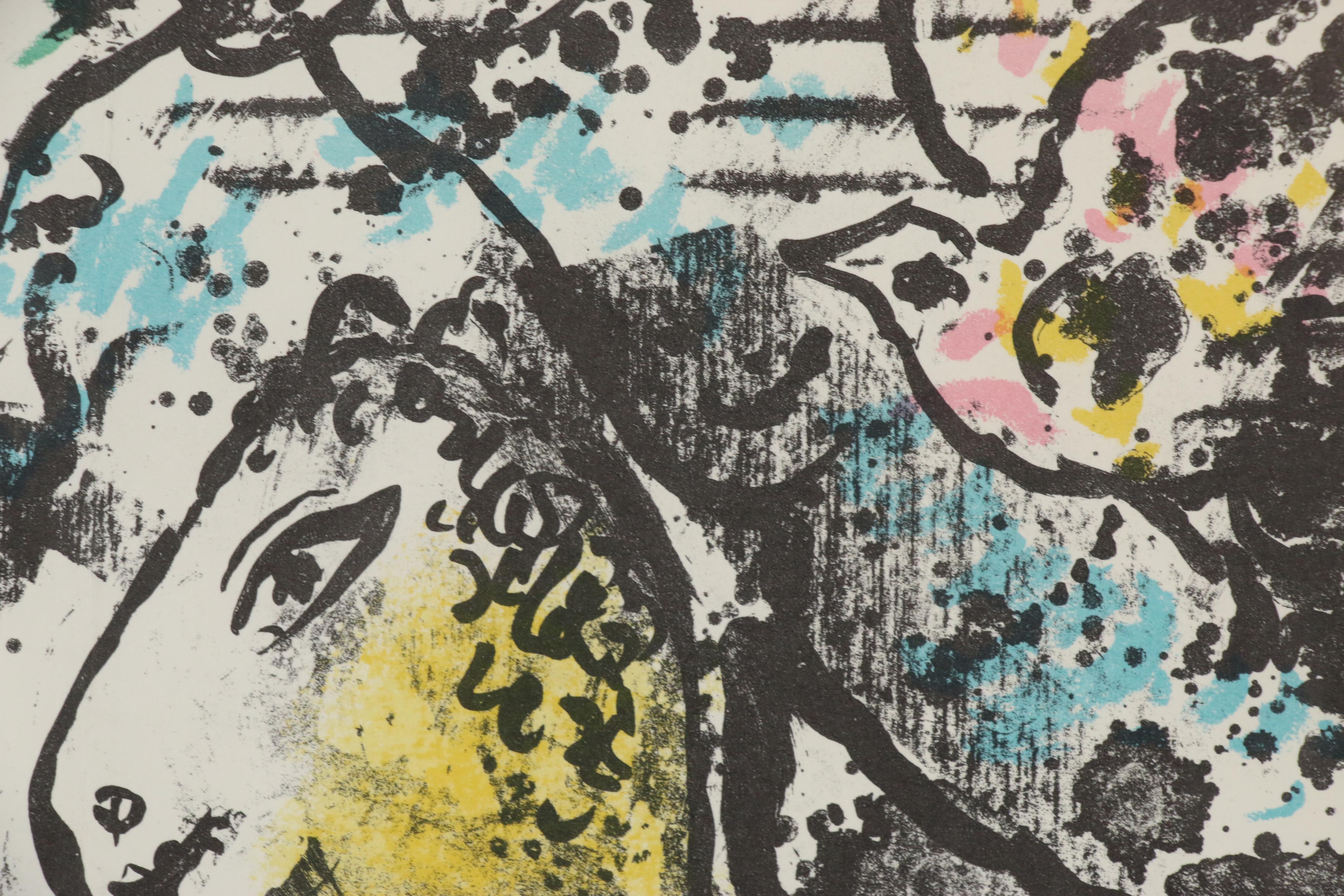 Marc Chagall Derrière le Miroir Lithograph "Reverie"