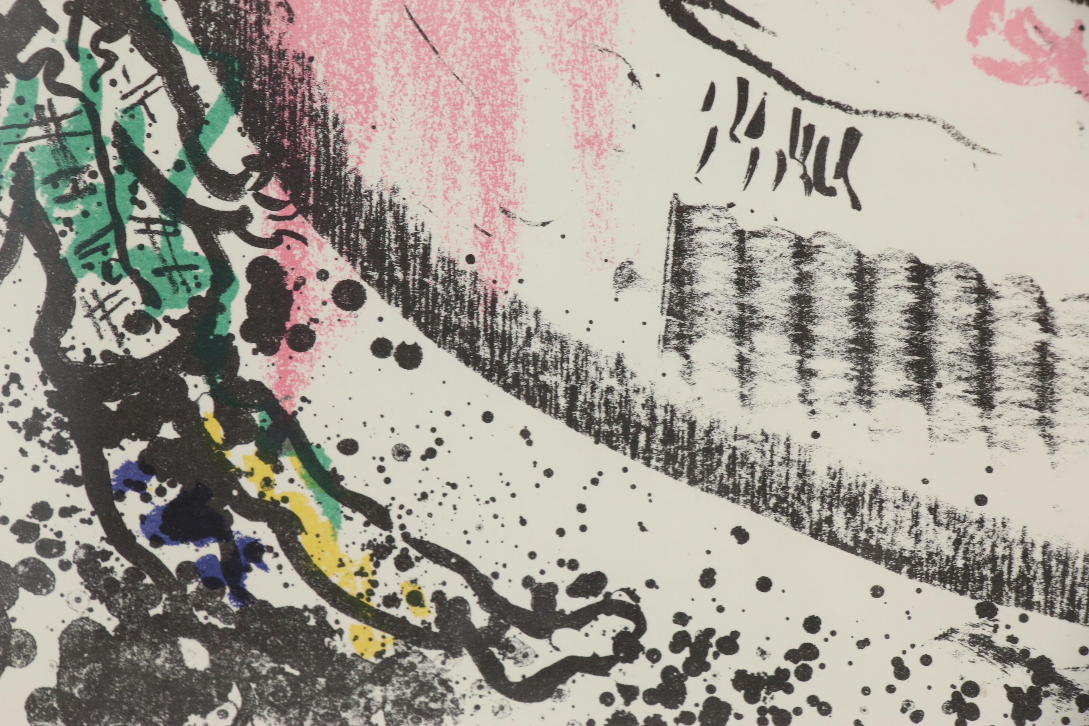 Marc Chagall Derrière le Miroir Lithograph "Reverie"