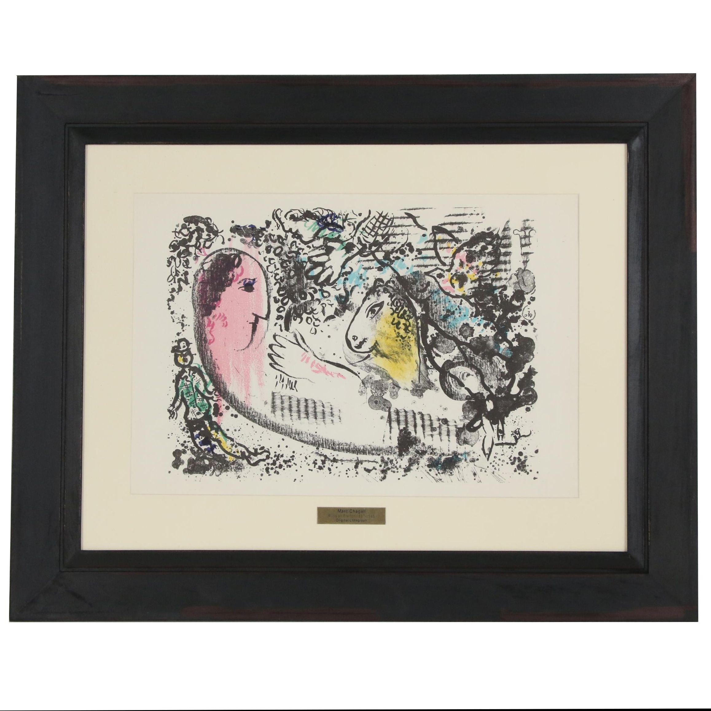 Marc Chagall Derrière le Miroir Lithograph "Reverie"