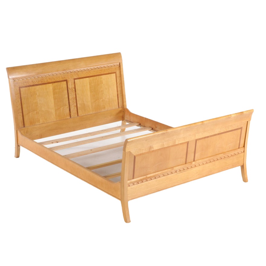 Stanley Maple Queen Sized Sleigh Bed Frame